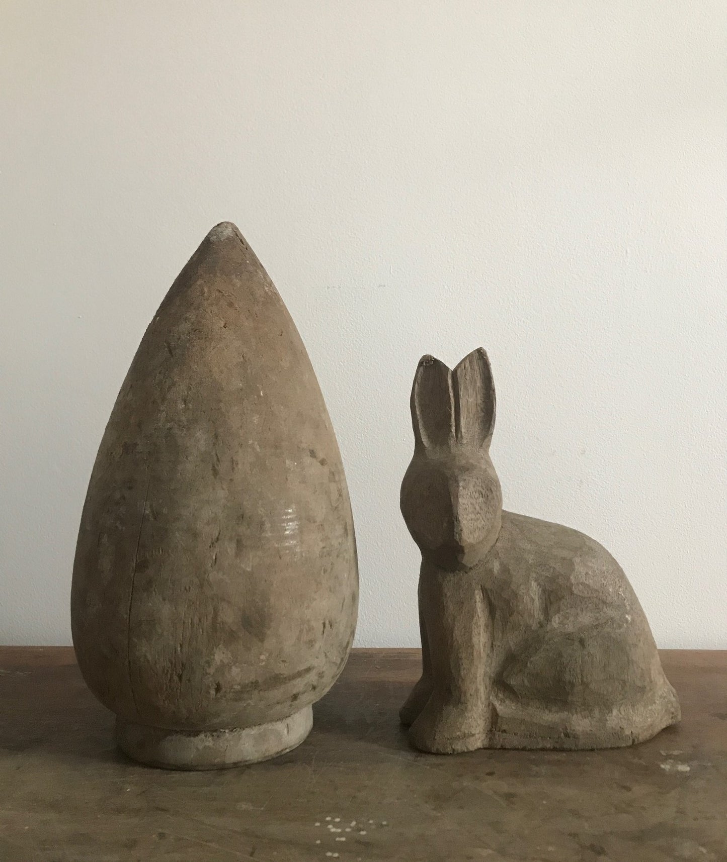 French Wooden Papier Mache Cone
