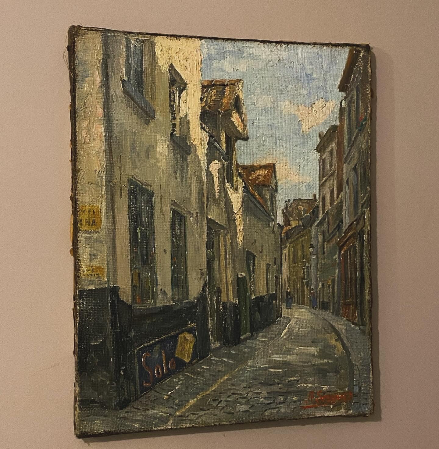 On the Street Oil Painting on Canvas