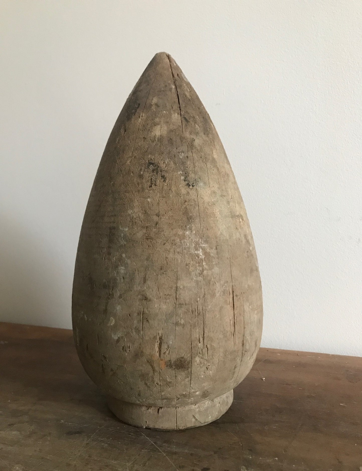 French Wooden Papier Mache Cone