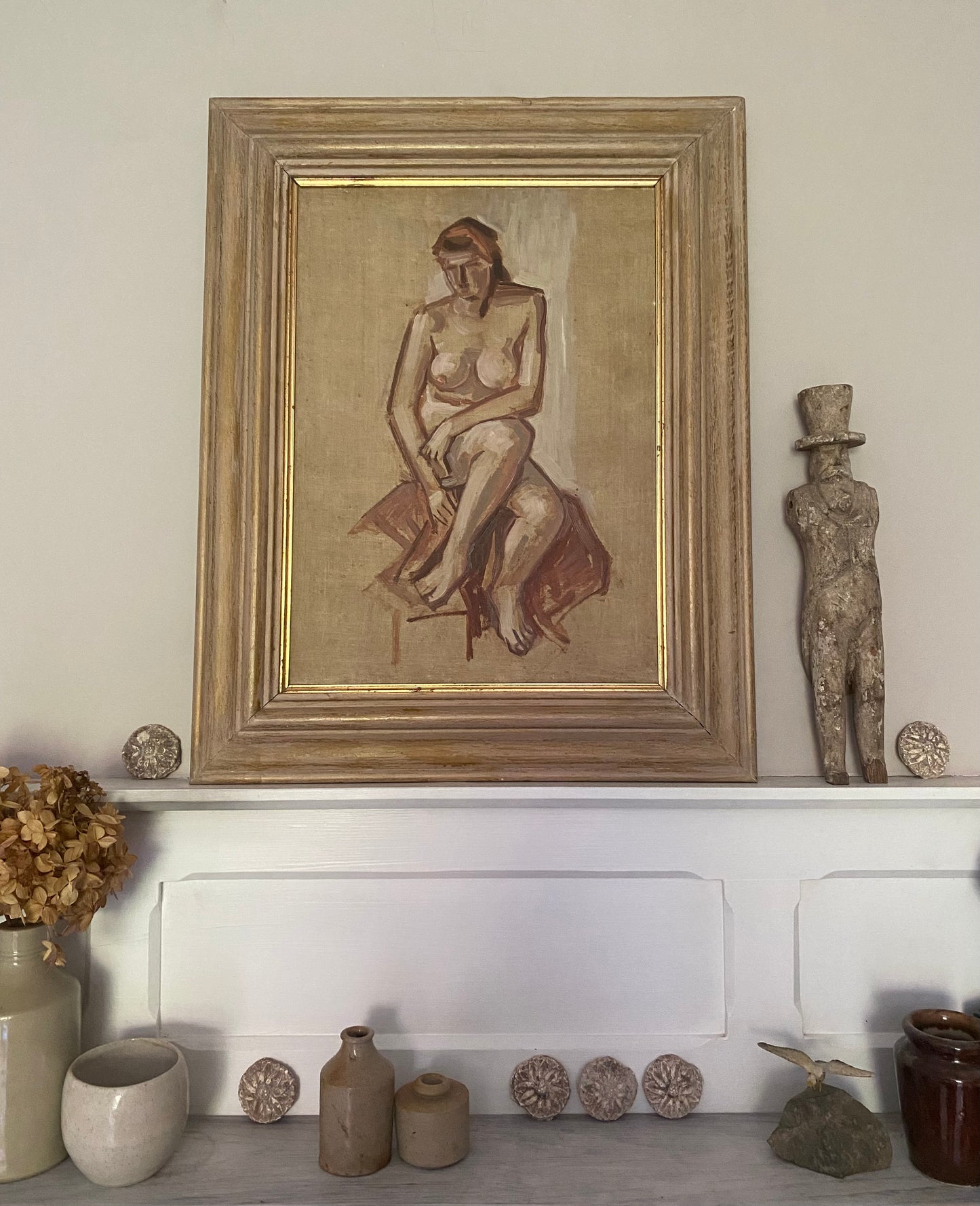 Underdressed Nude Painting of a Lady