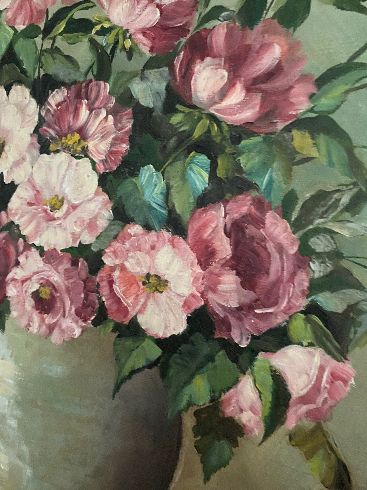 Sibylle Robertin Flowers in Vase - Framed