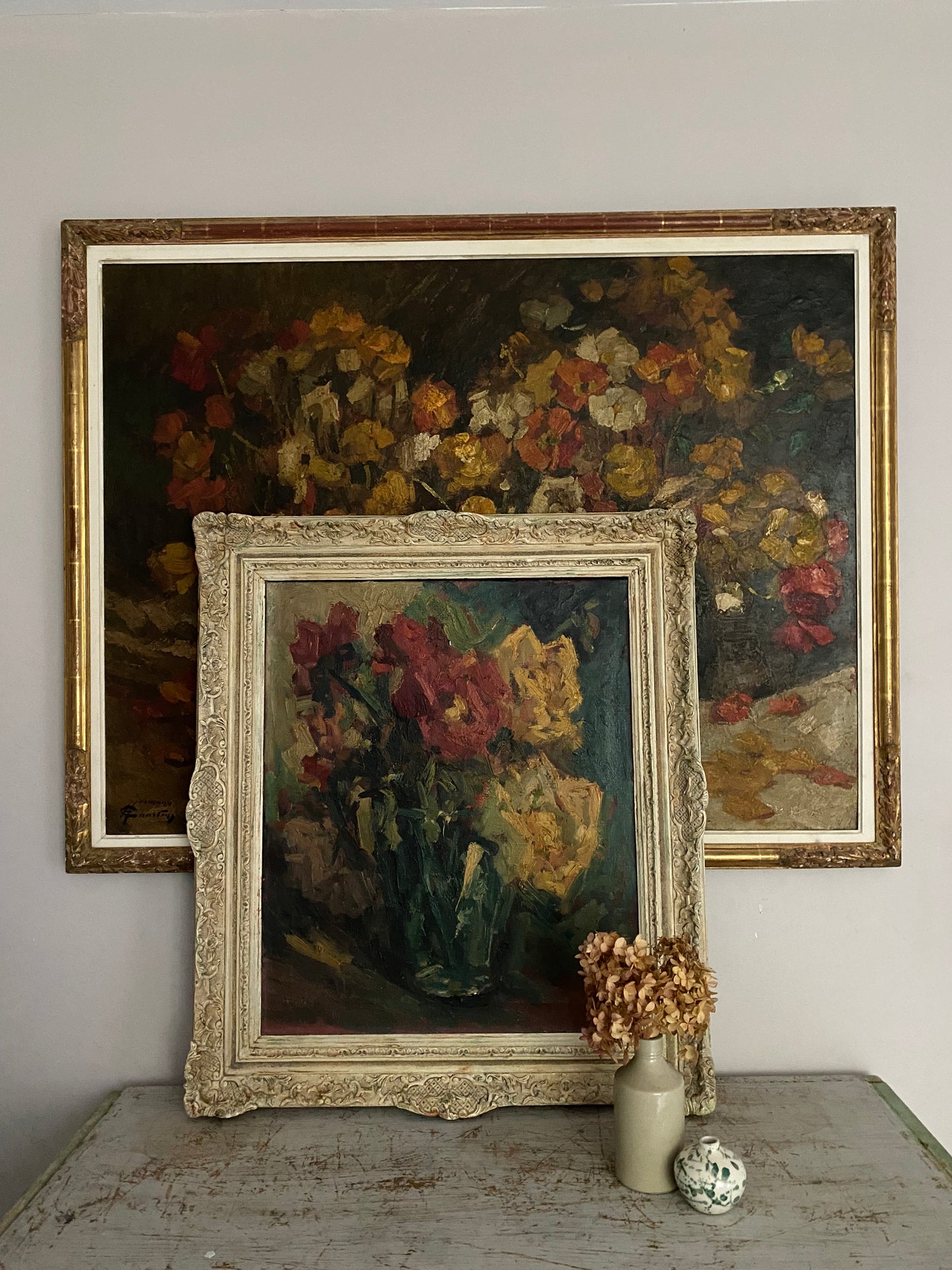 French Impasto Blooms Oil Painting on Canvas
