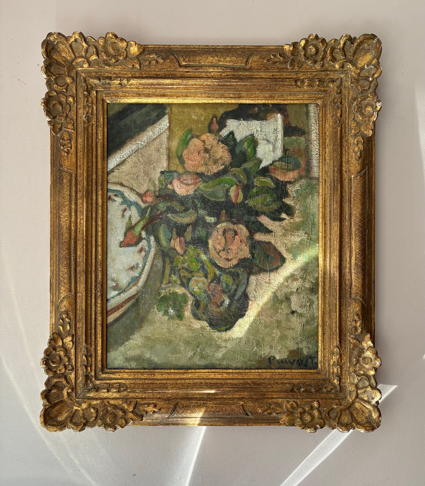 French Floral and Ceramic Oil Painting