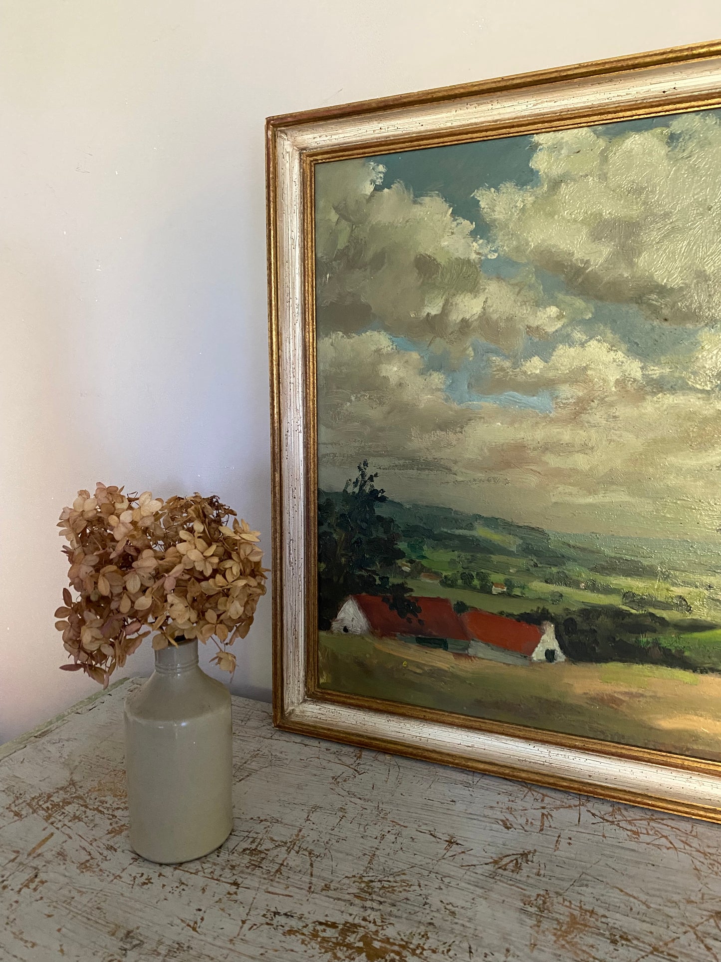 1959 Belgian Windmill Oil Painting
