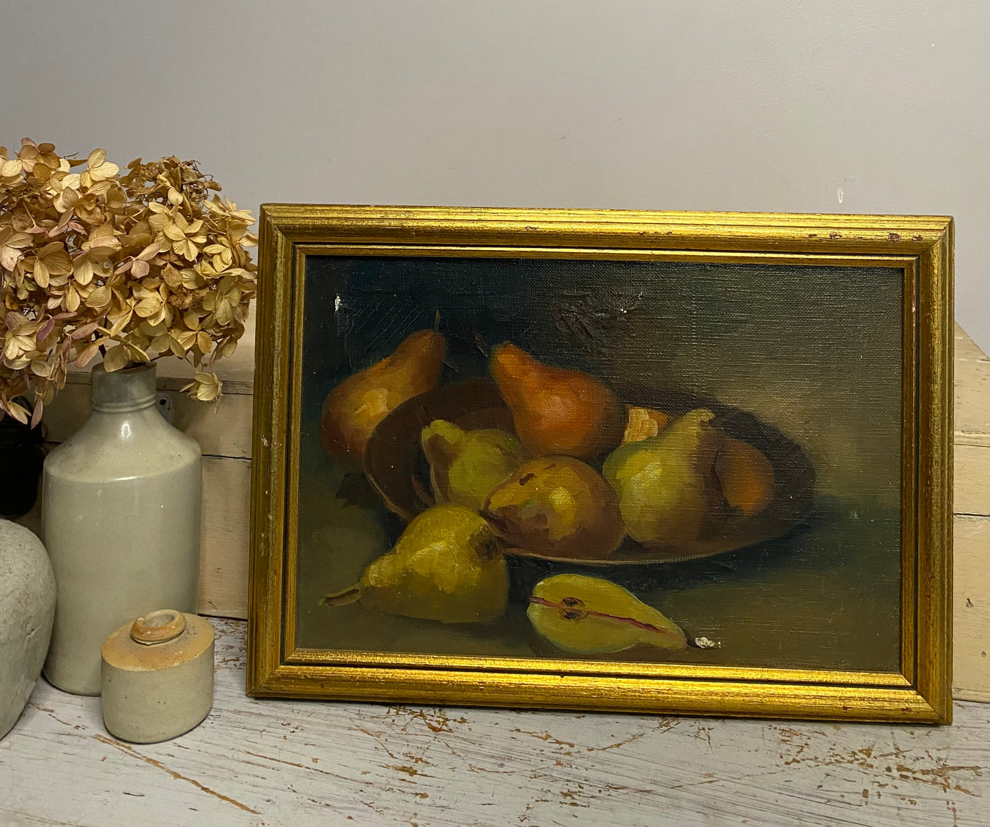 A Beautiful Pear Oil Painting on Canvas