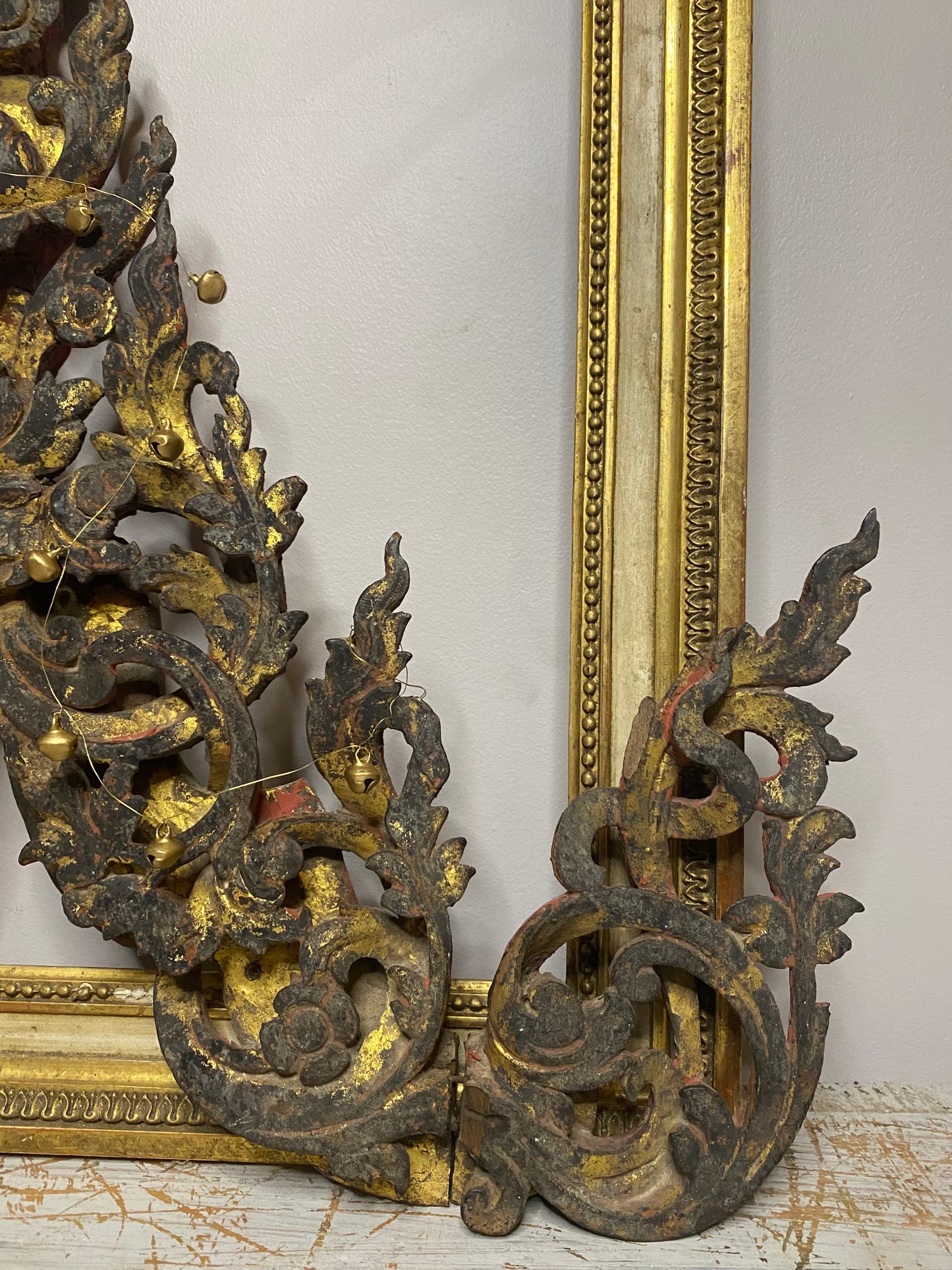 French Antique Wooden Decorative Pieces
