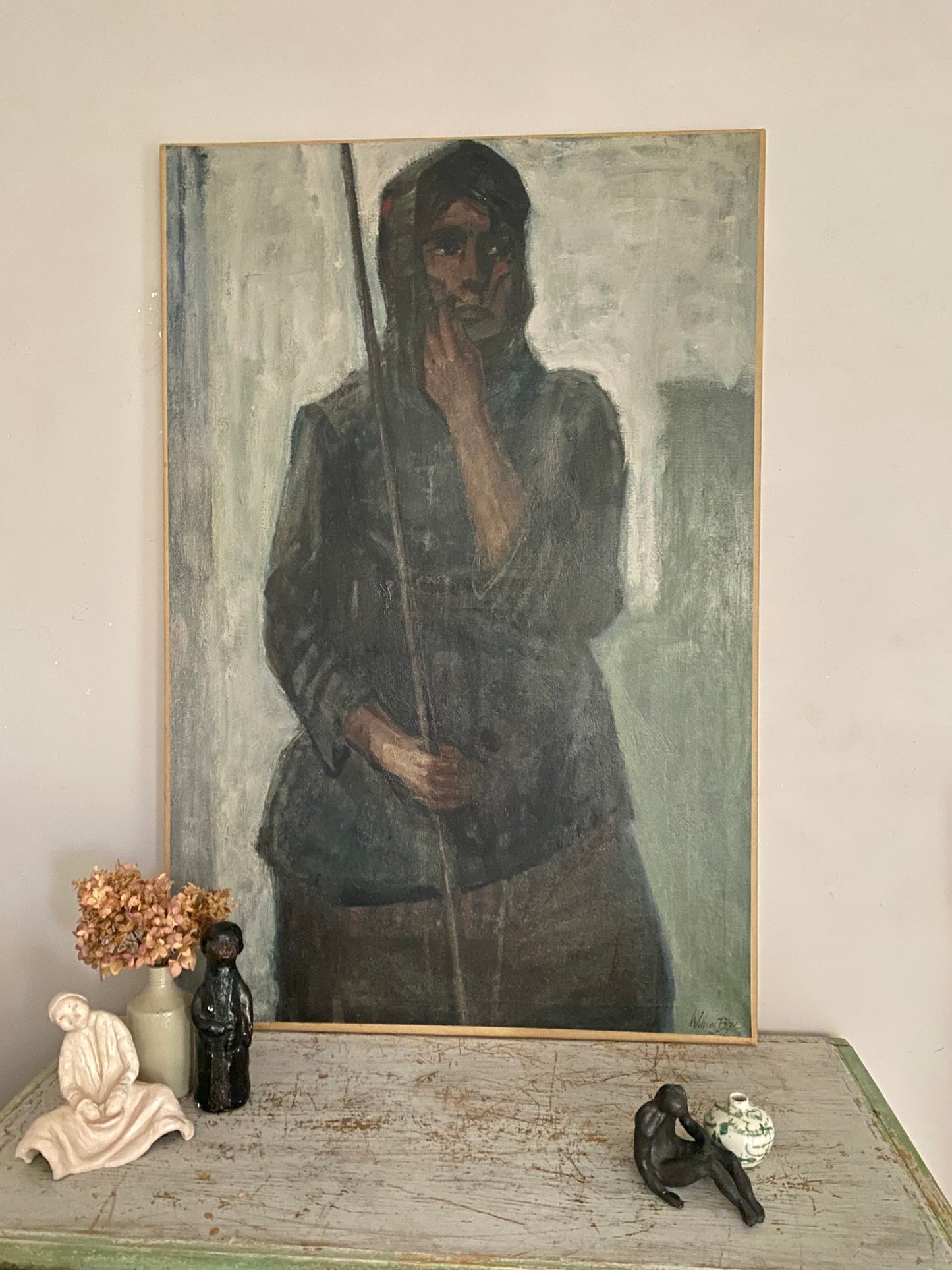 The Shepherdess Oil Painting on Canvas