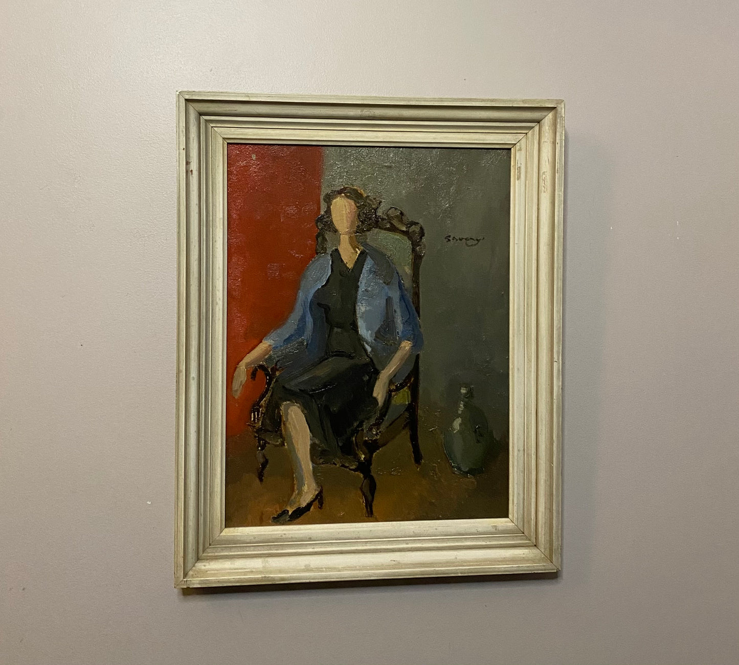 A Faceless Portrait Oil Painting