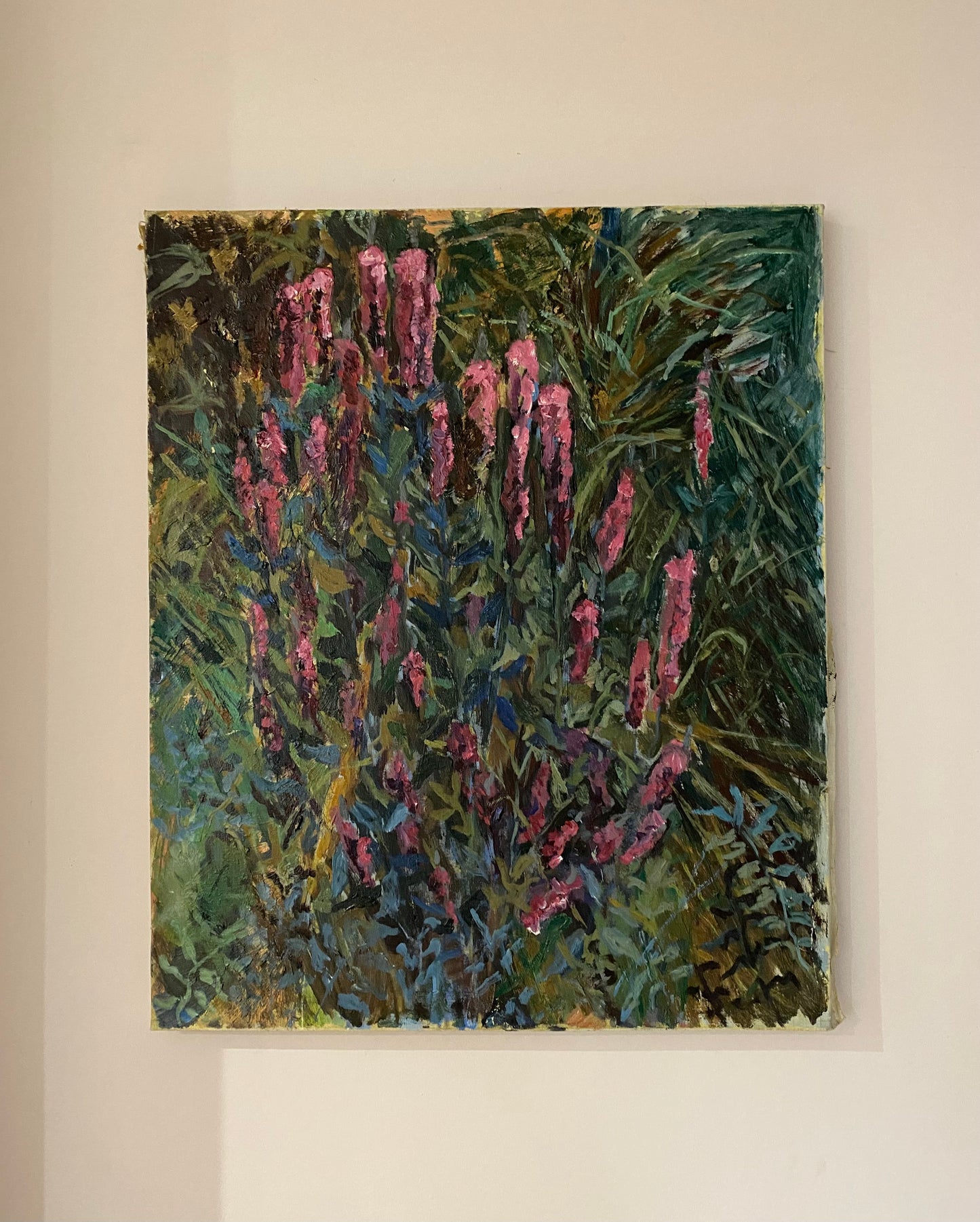 Carl-Otto Kellgren Oil on Canvas of Torchflowers