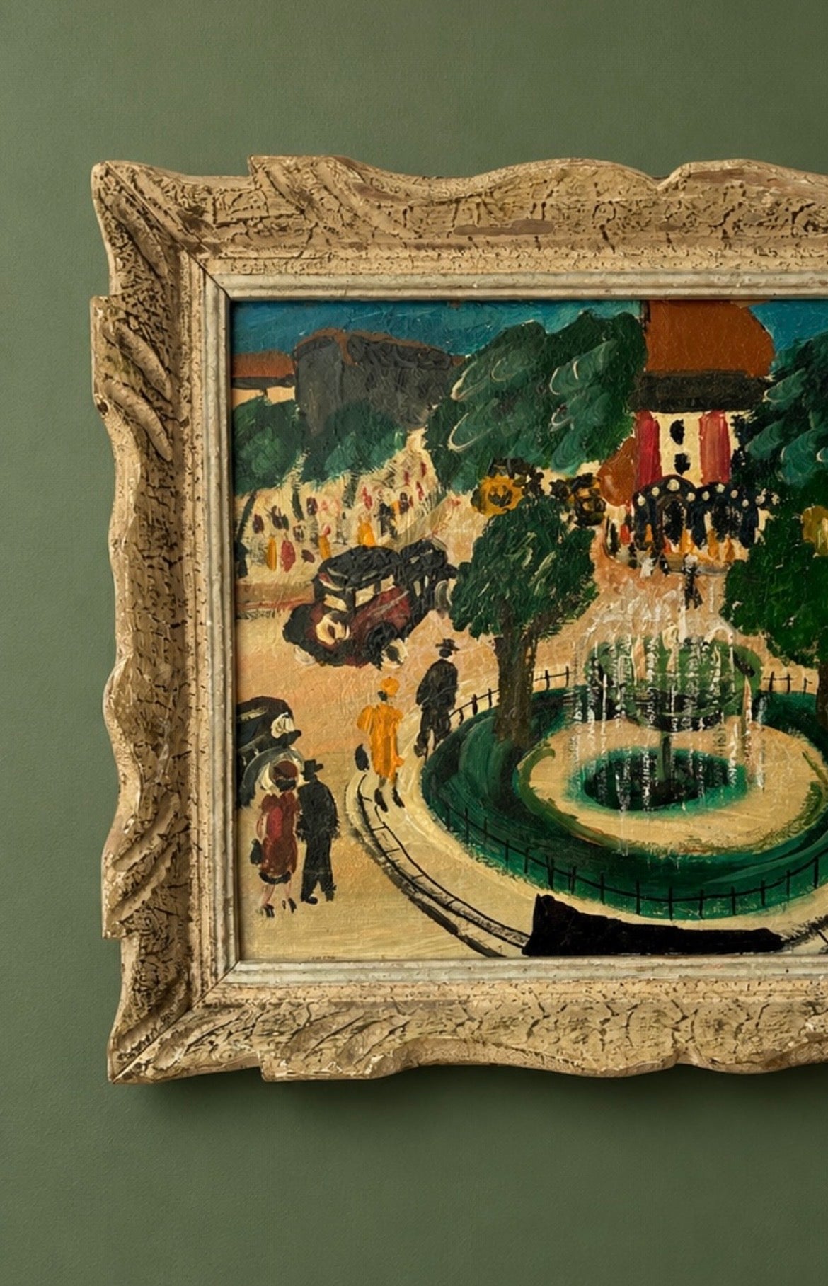 Lucien Genin View of France 1944 Oil Painting
