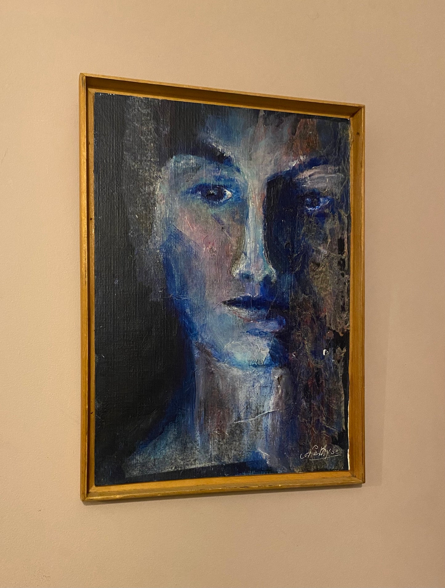 The Face of Bleu Oil Painting