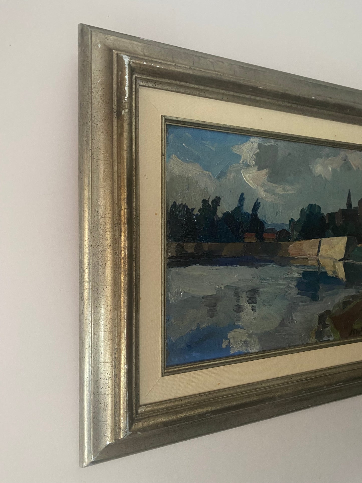 The Mid Century Impressionistic View Oil Painting