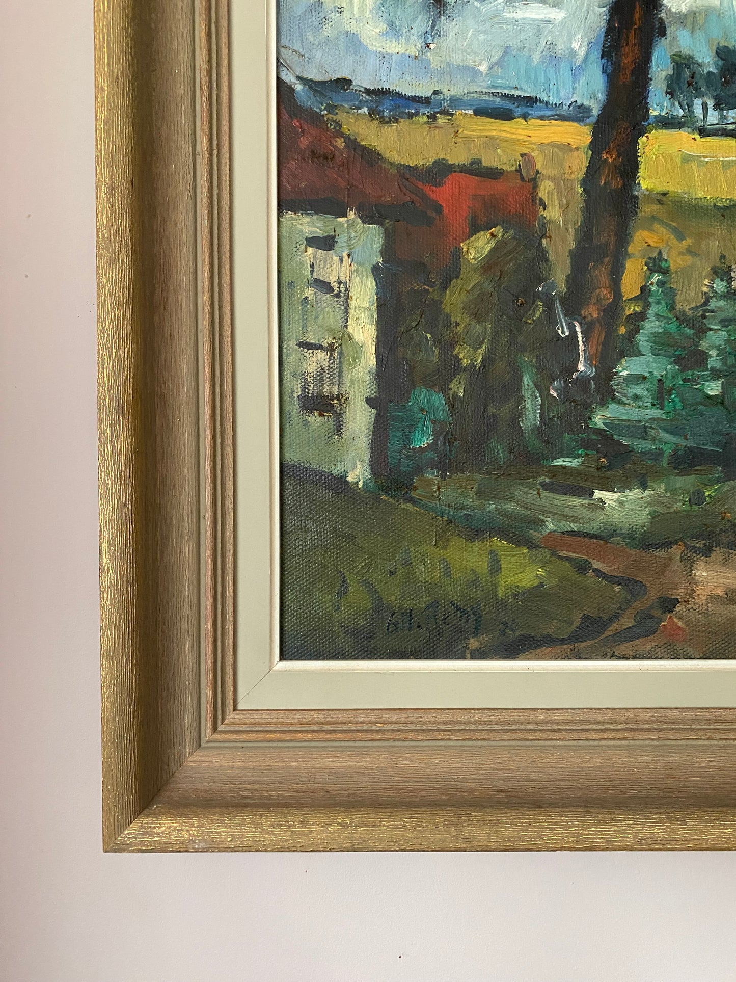 Belgian Impressionist Gilbert Remy Oil Painting on Canvas