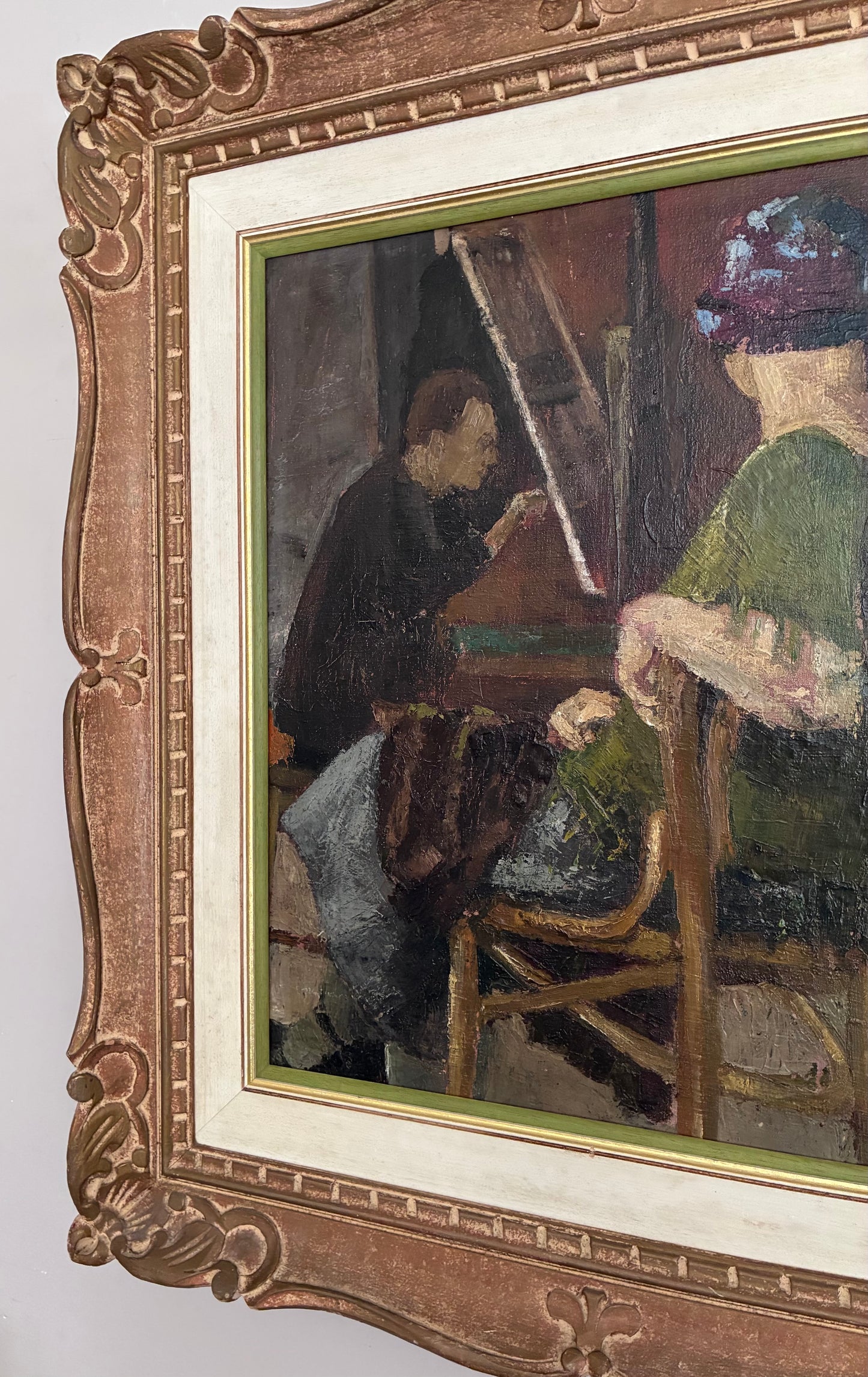 Belgian School The Pose 1927 Oil Painting