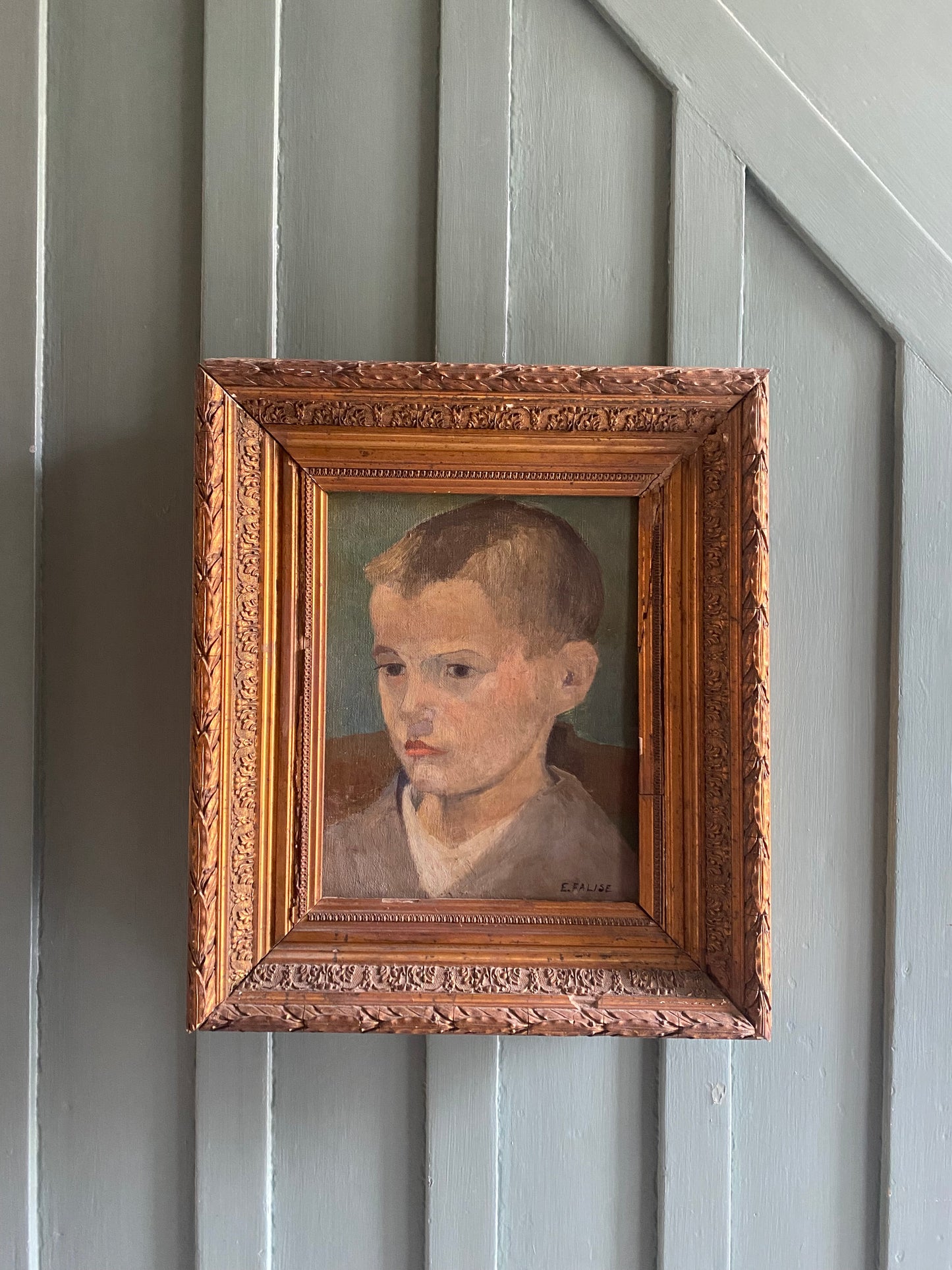 Edmond Falise The Boy Oil Portrait Painting