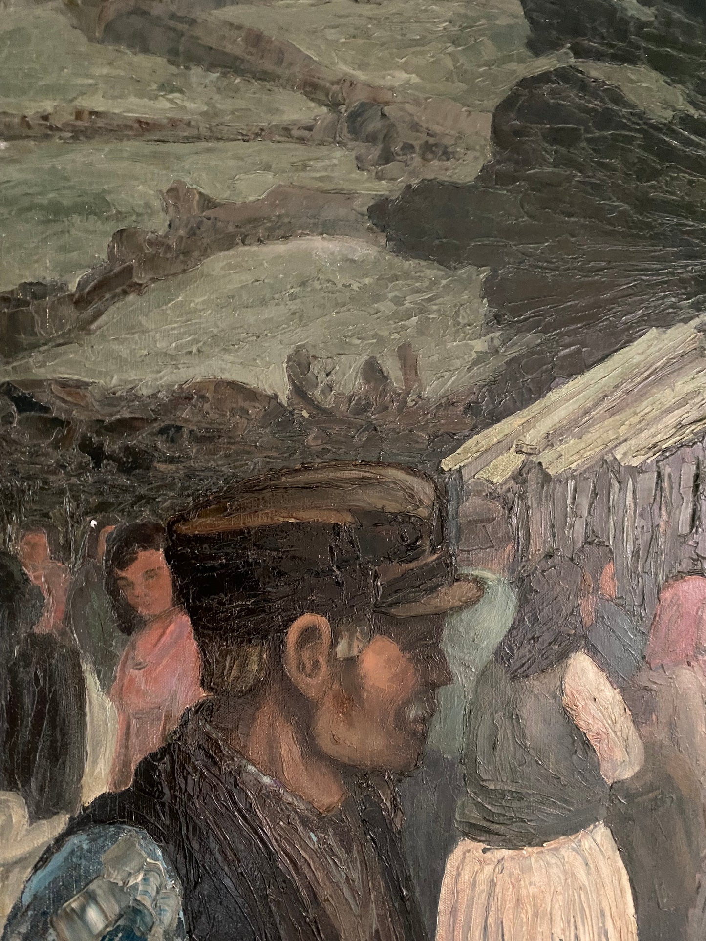 Market Day Oil Painting on Canvas