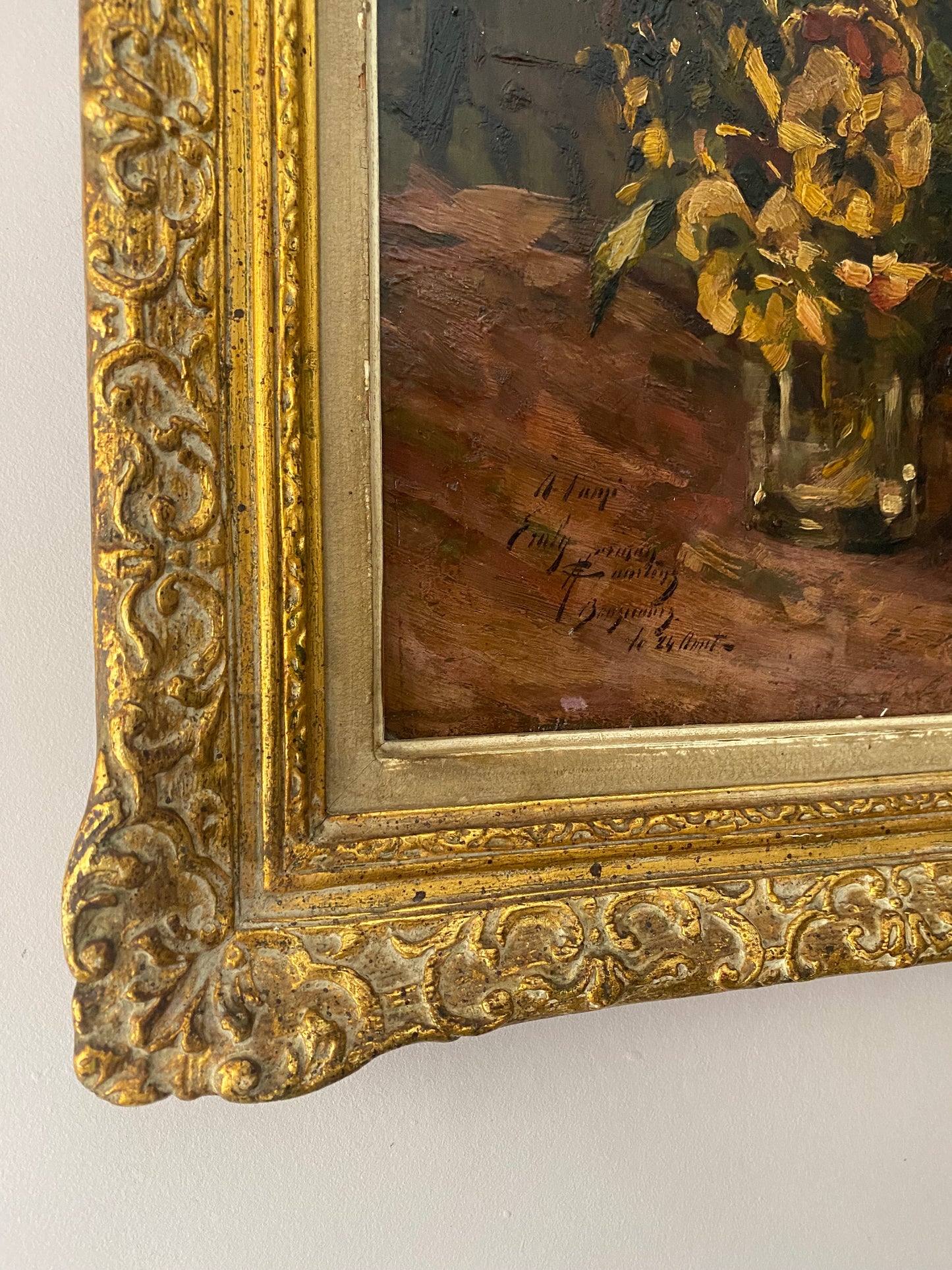 French Roses and Pansies Oil Painting