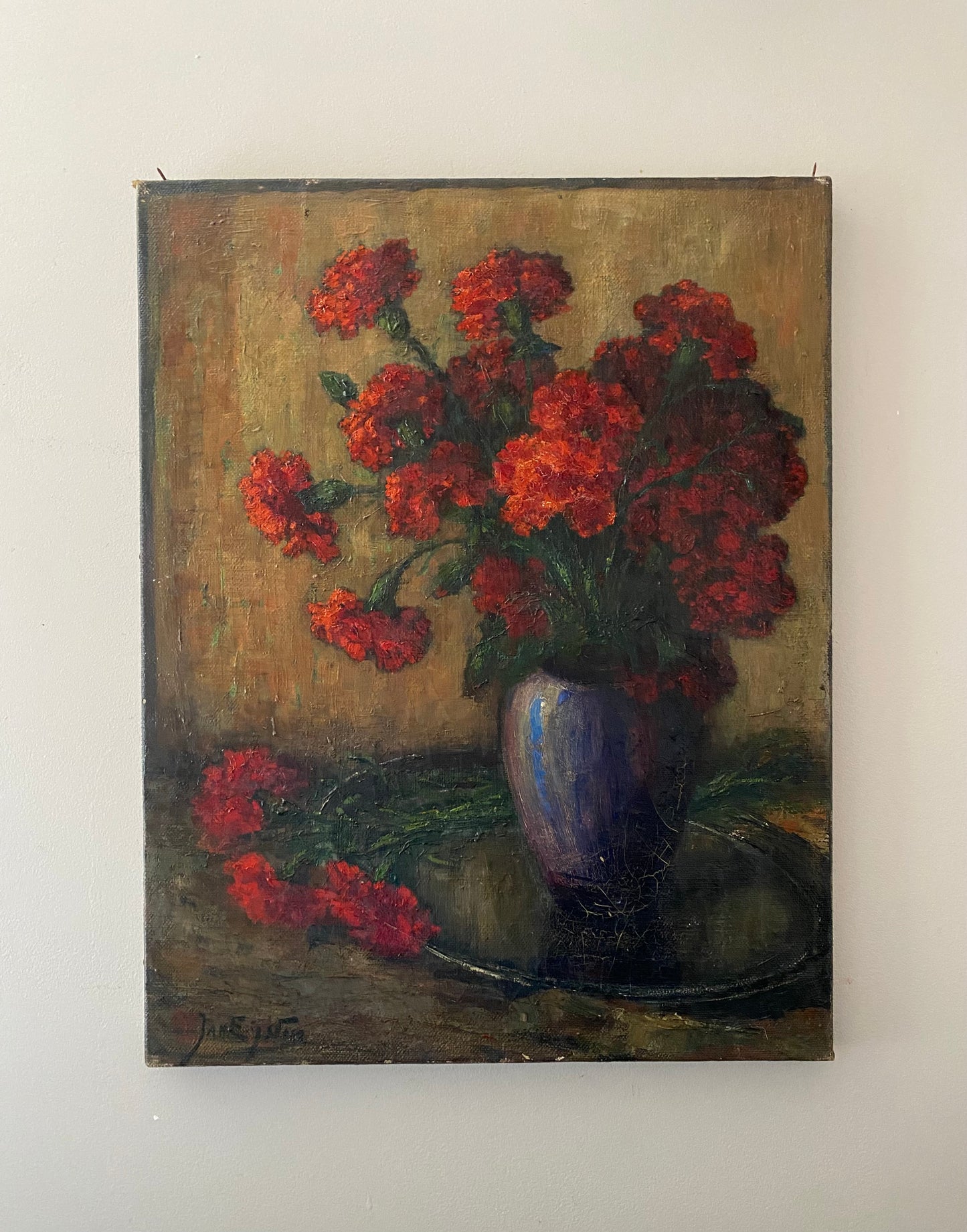 The Red Carnations Oil Painting on Canvas