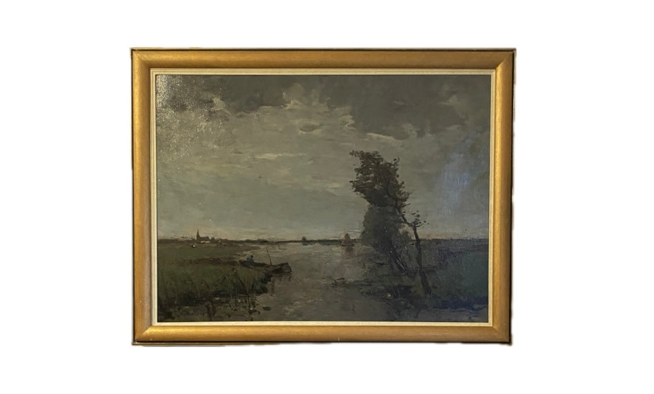 Lodewijk Stutterheim Dutch Fisherman on Boat Oil Painting