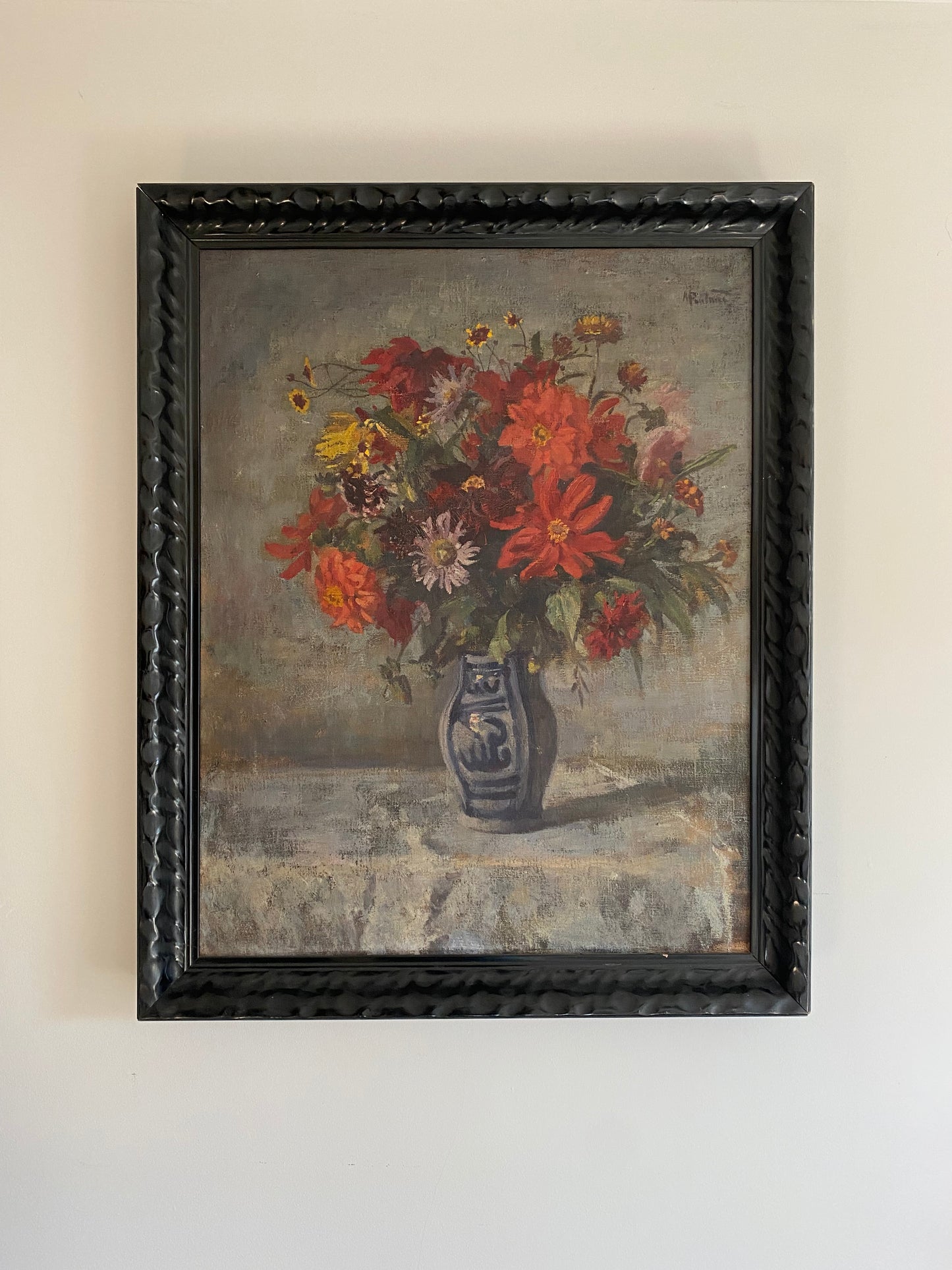 Flowers on the Table Oil Painting on Canvas