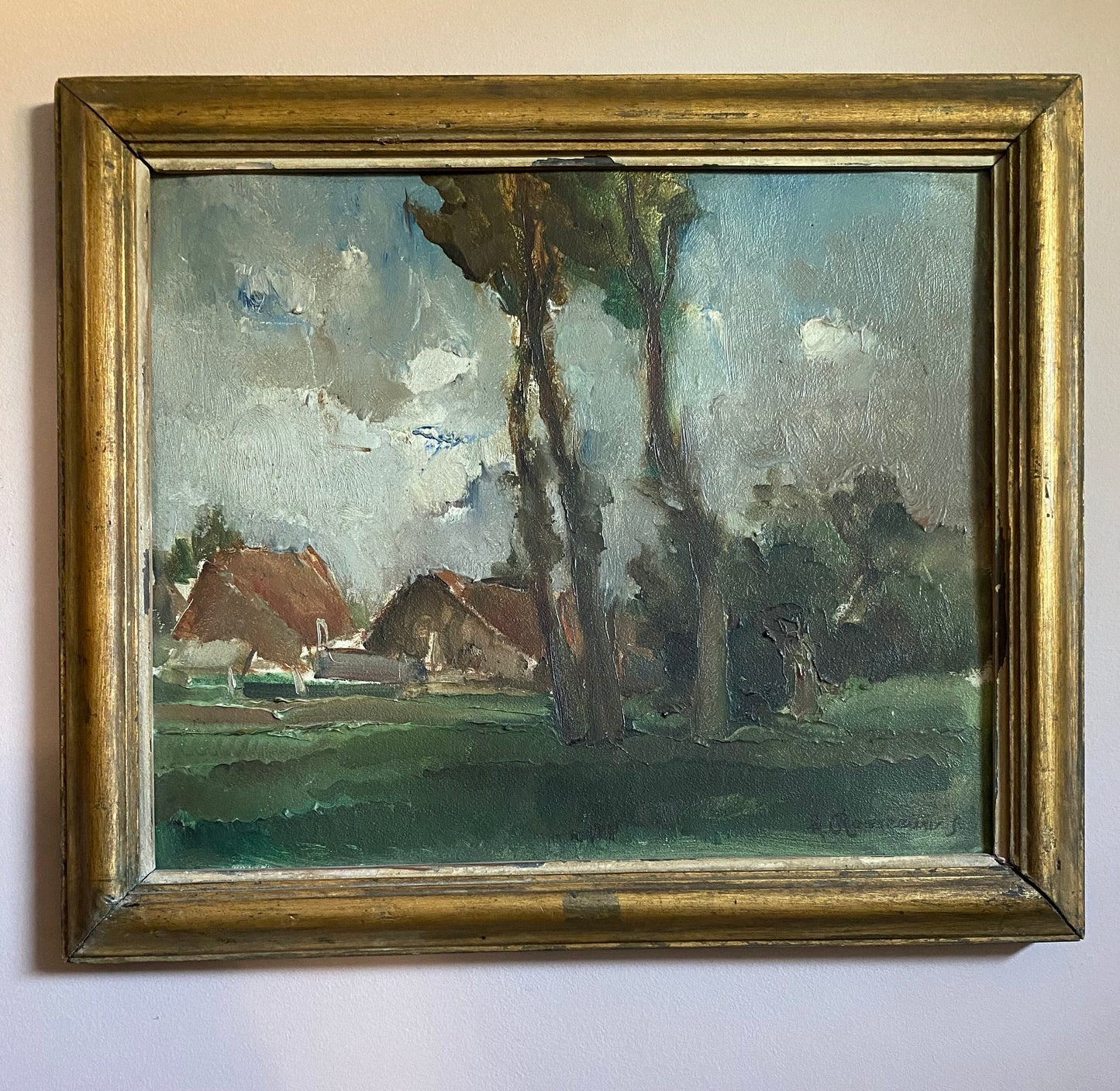 K. Rosseenieur Three Trees Oil Painting