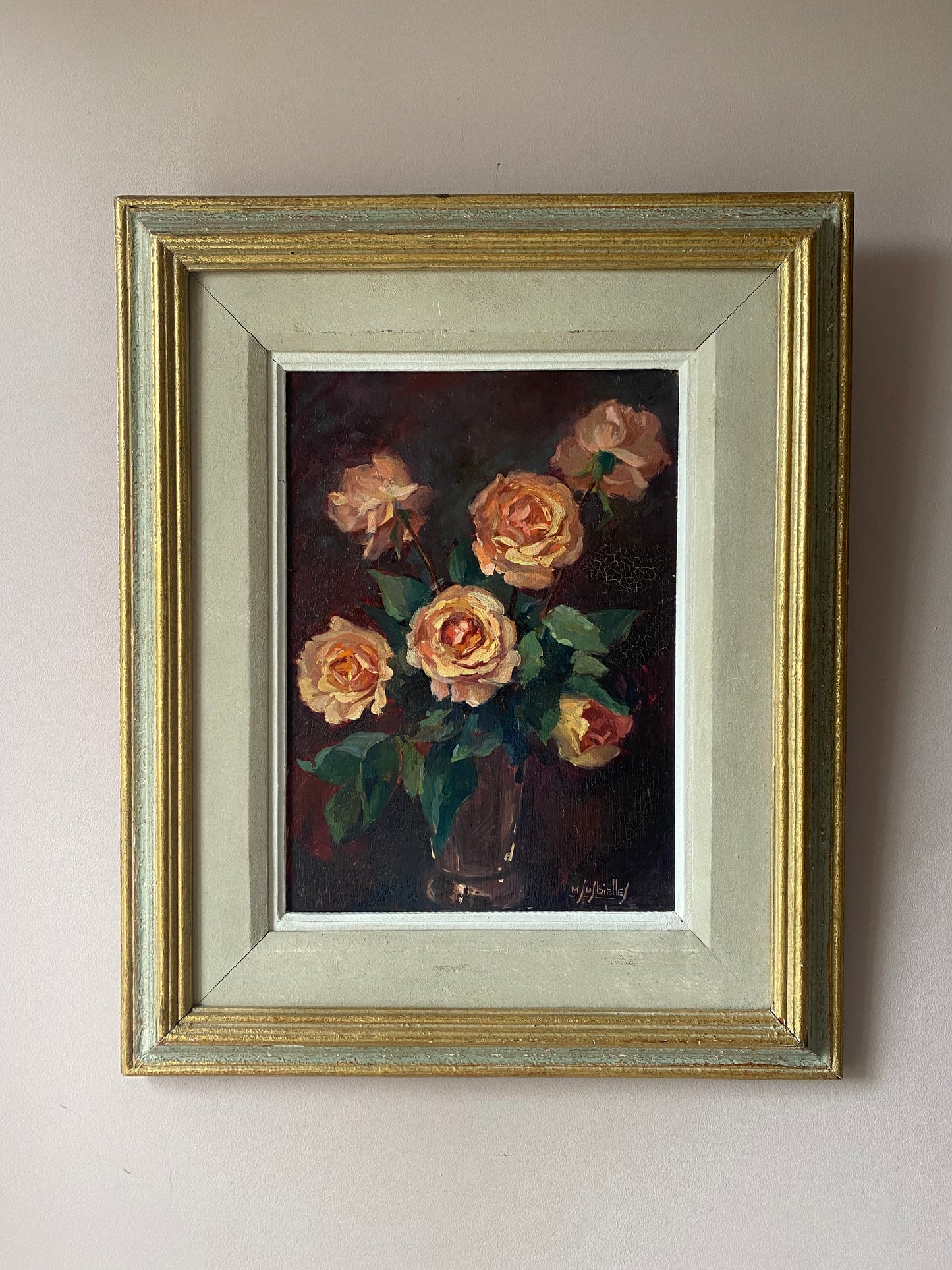 Bouquet of Roses Floral Oil Painting