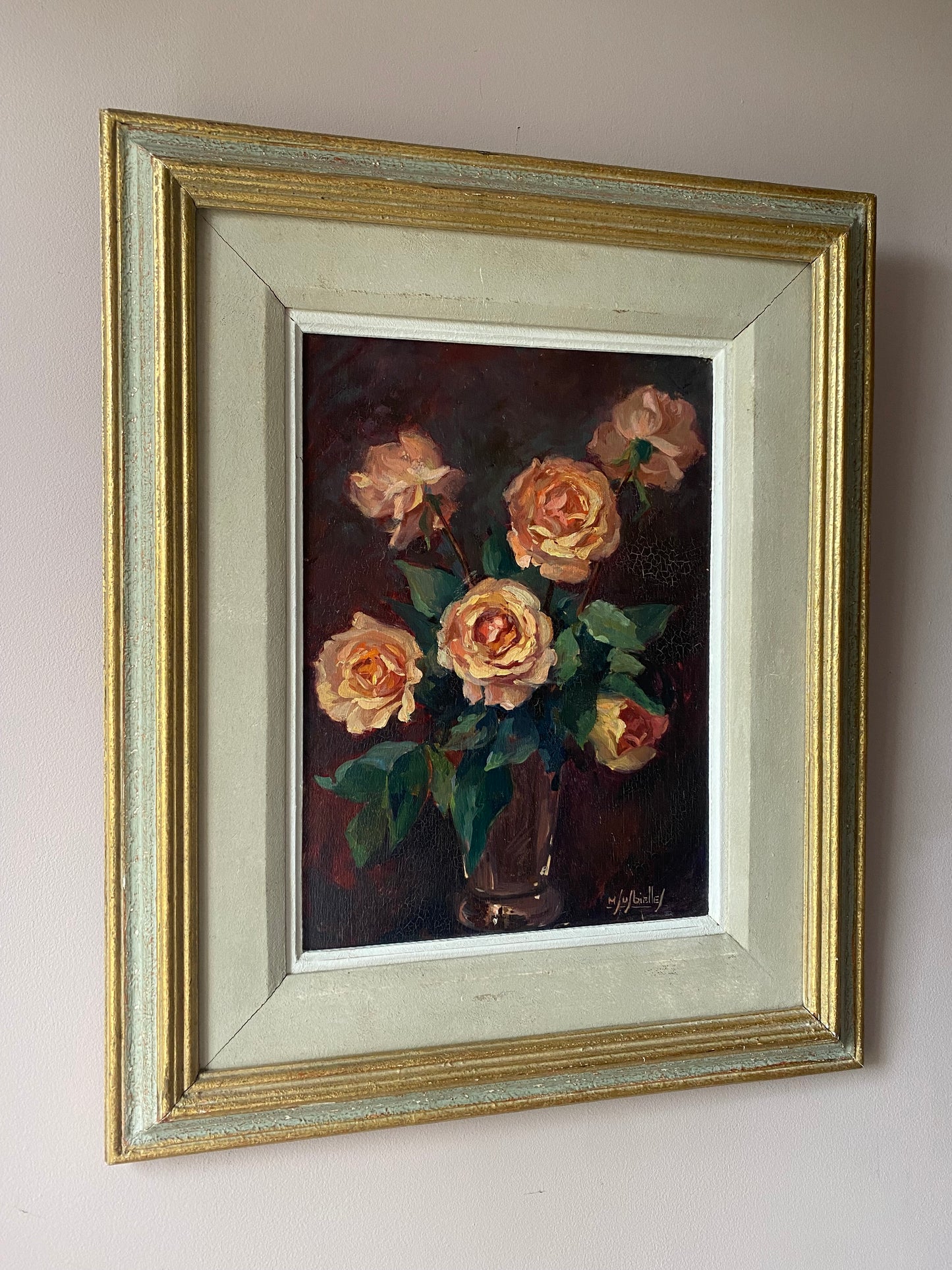 Bouquet of Roses Floral Oil Painting