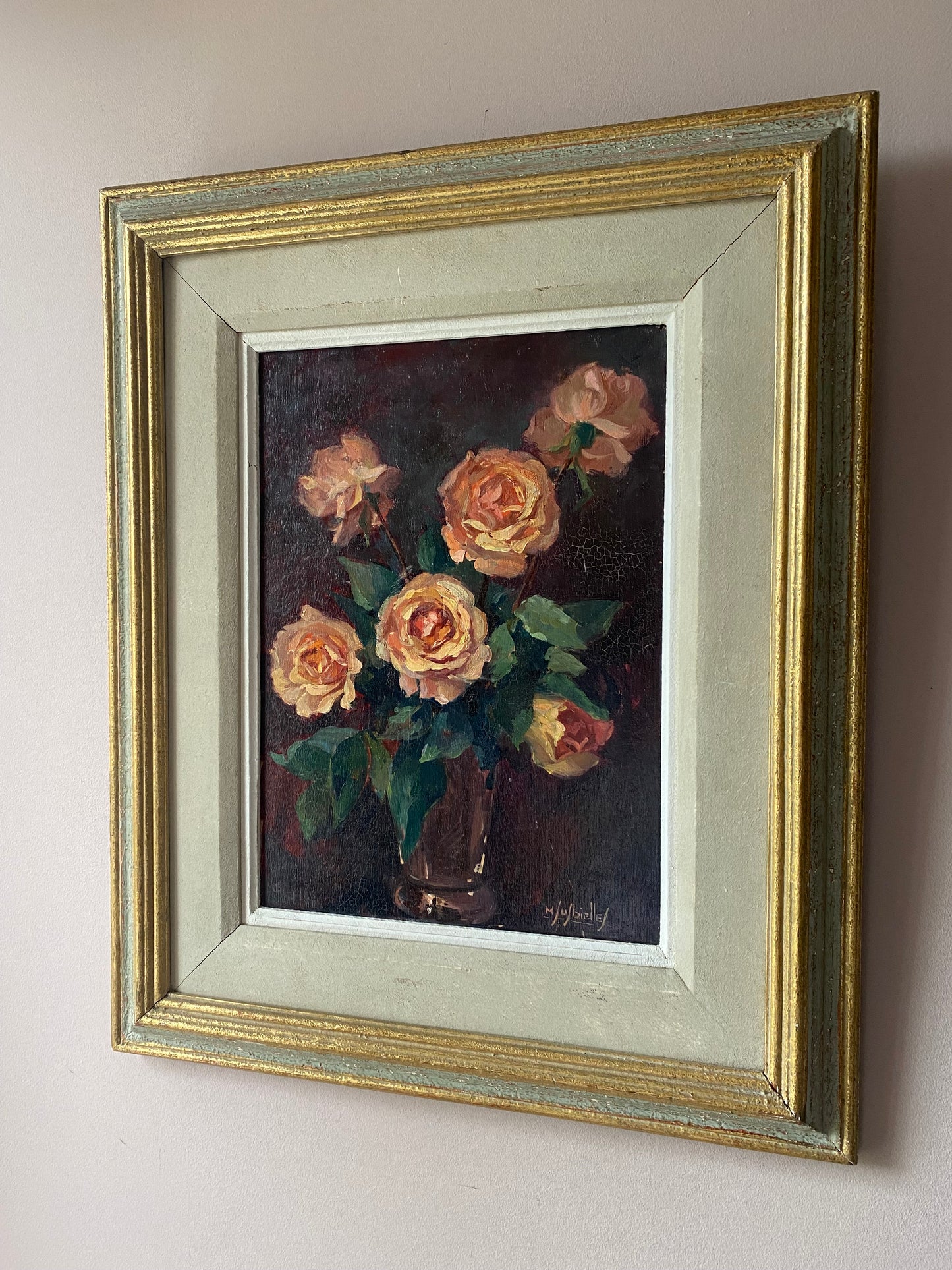 Bouquet of Roses Floral Oil Painting