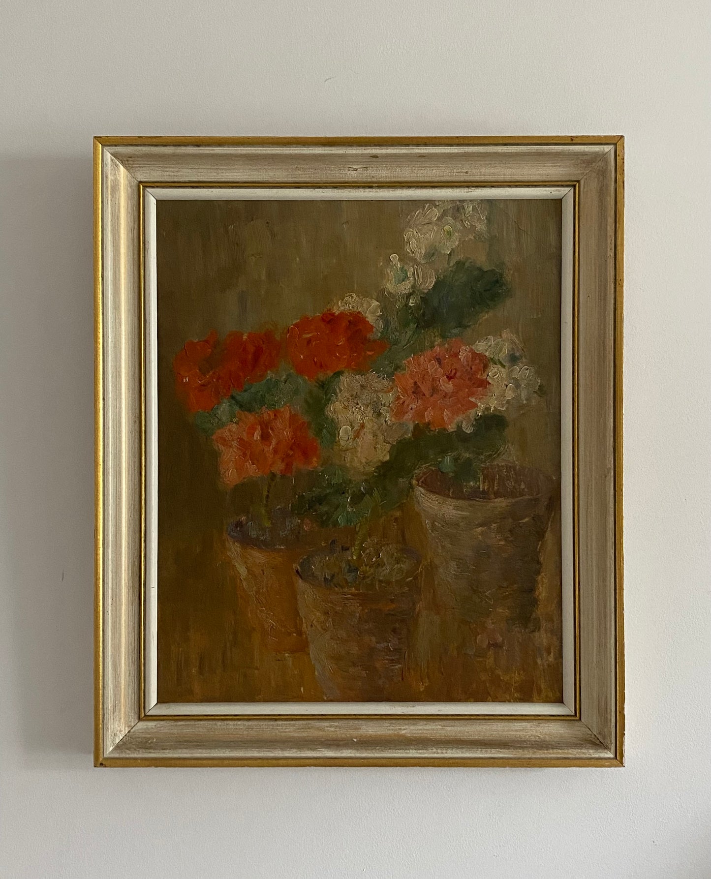 Pots of Spring Florals Oil Painting on Board