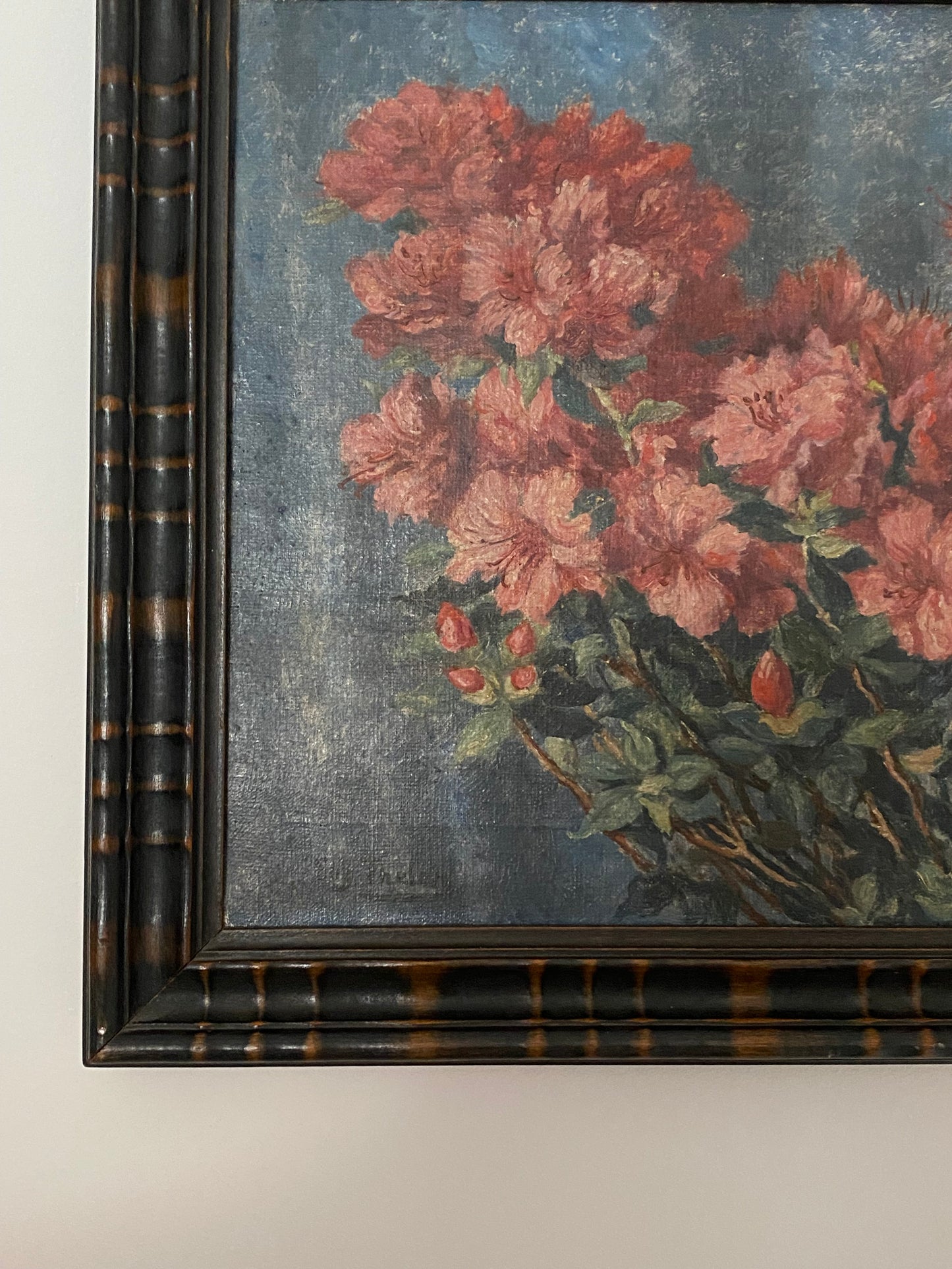 In the Pink Flowers Oil on Canvas