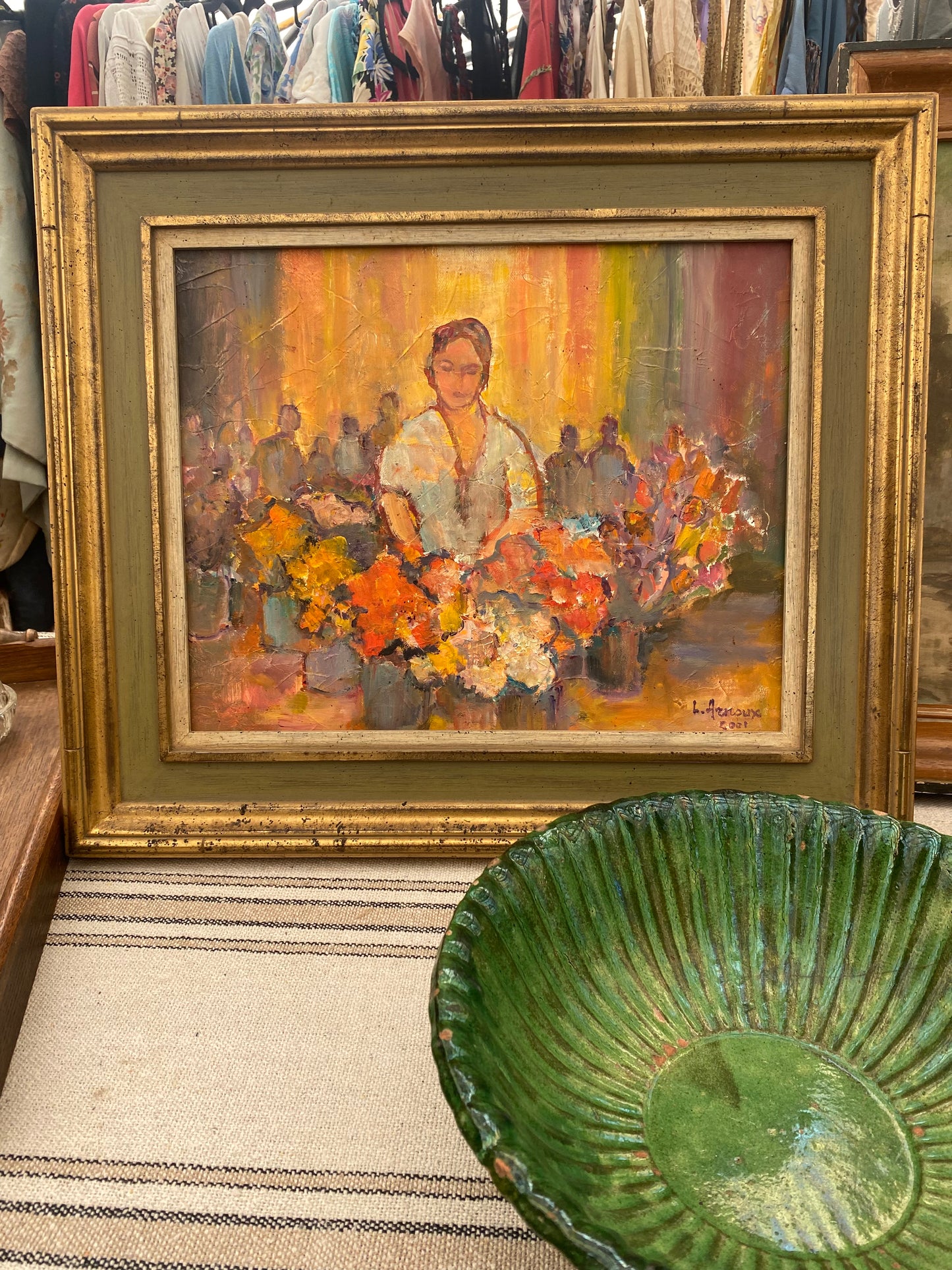 The Flower Seller Painting on Canvas