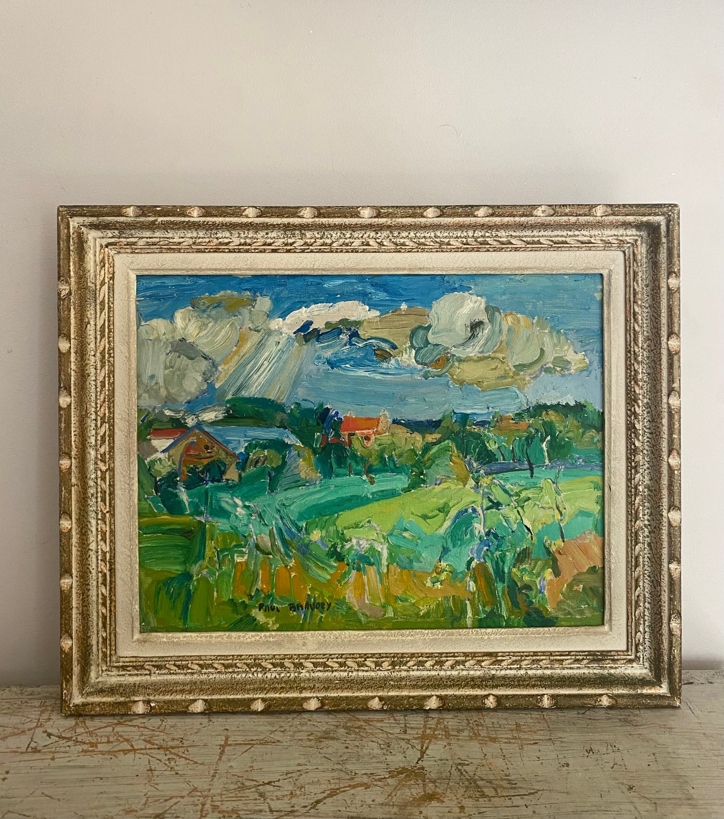 Oise French Landscape Painting on Canvas