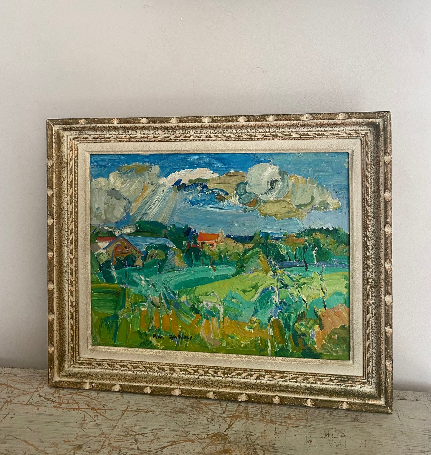 Oise French Landscape Painting on Canvas