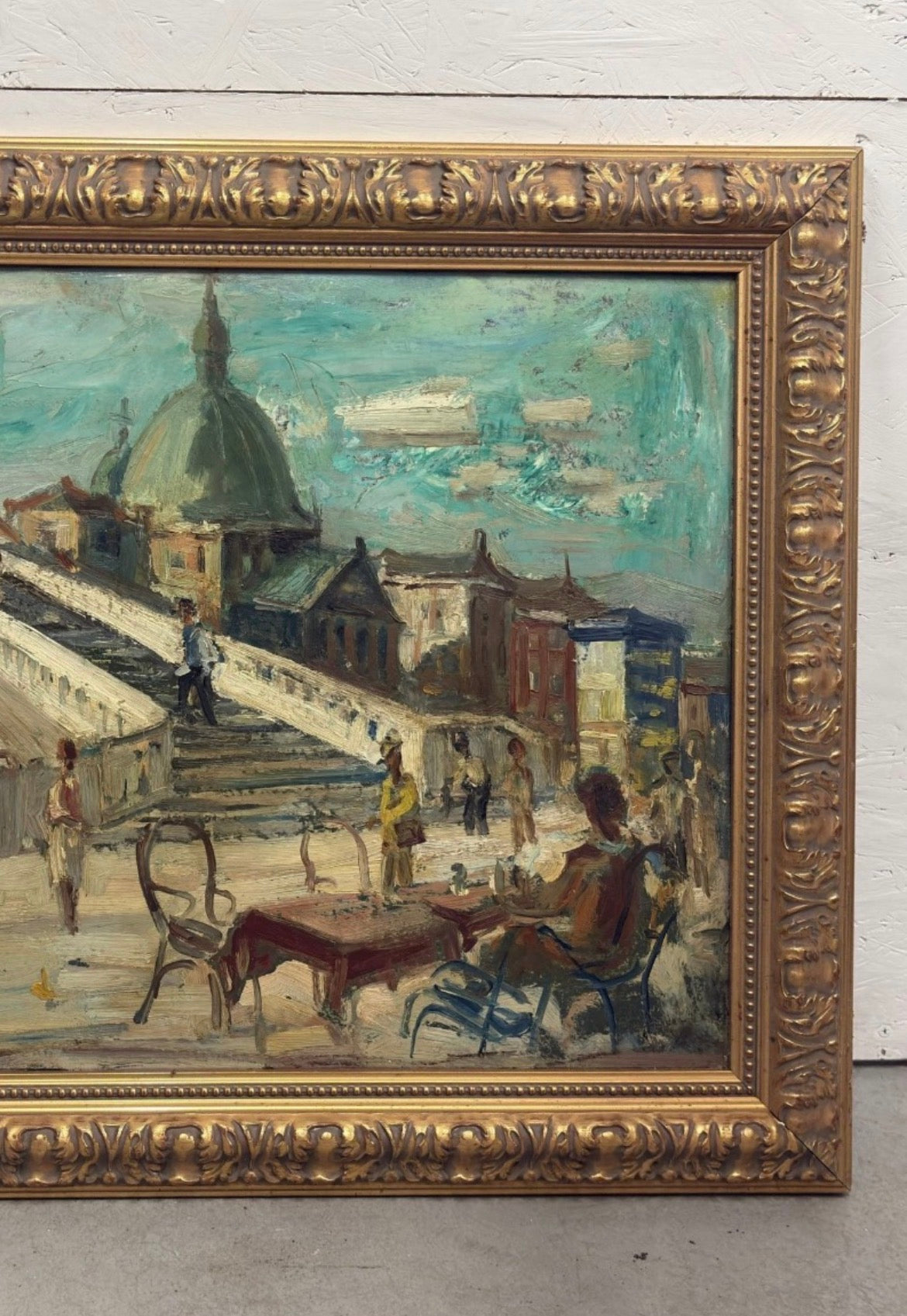 Venice Cafe View Oil Painting