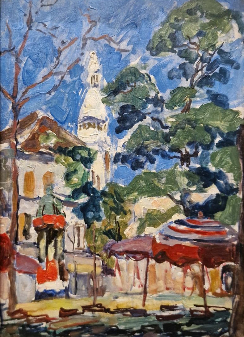Emile Dancre Montmartre in Summer Oil Painting on Canvas