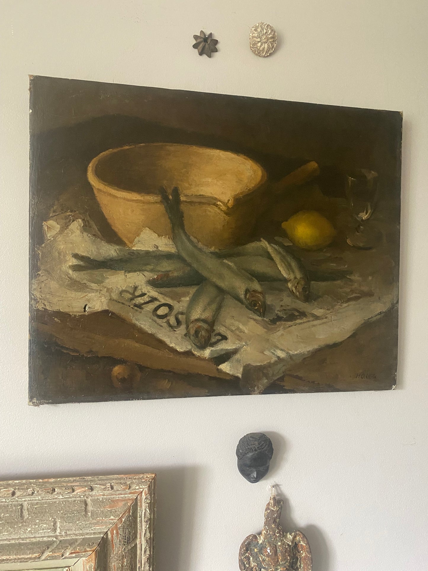 Fish for Supper Oil Painting on Canvas