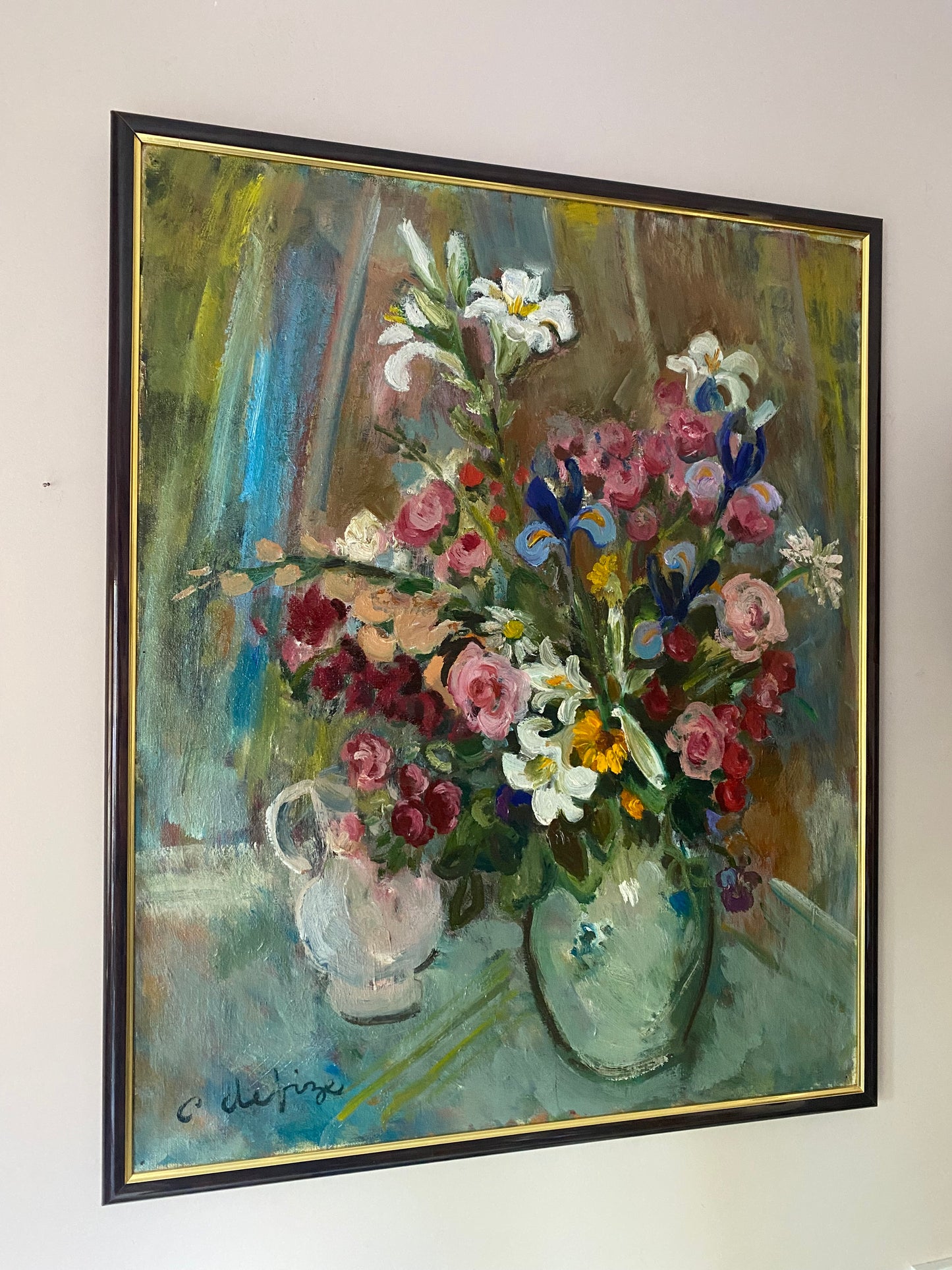 Carmen Benoit Defize Floral Oil Painting on Canvas
