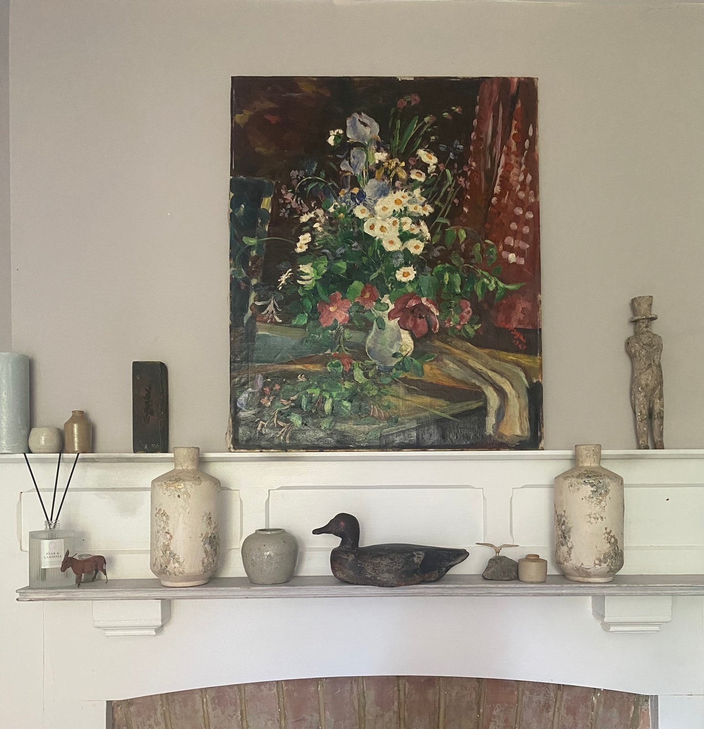 Sitting Pretty Floral Oil Painting on Canvas