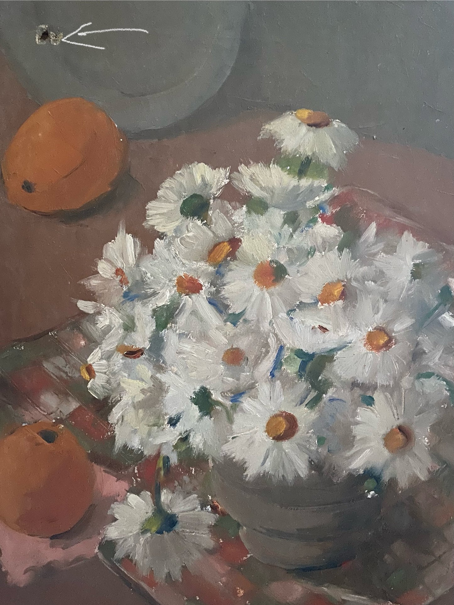 Everlasting Love Daisies Oil Painting on Canvas