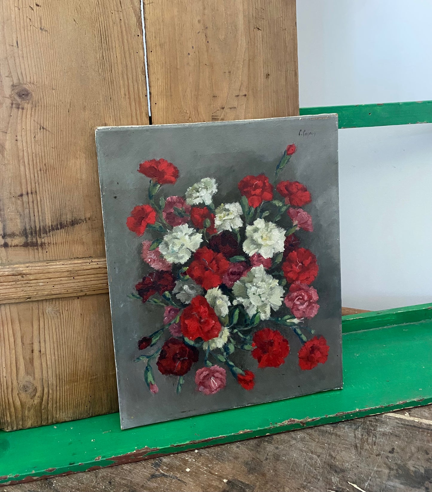 Carnations Floral Oil Painting