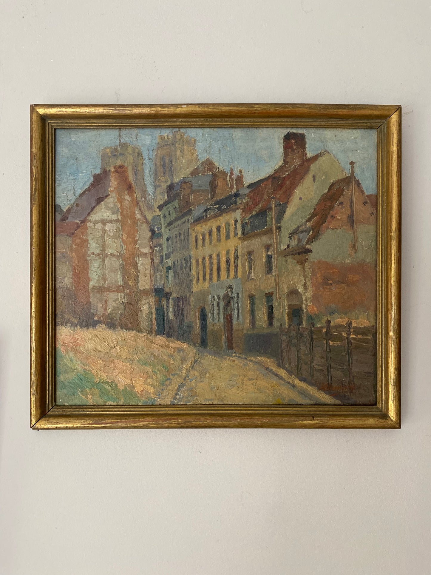 Up the Street Oil Painting