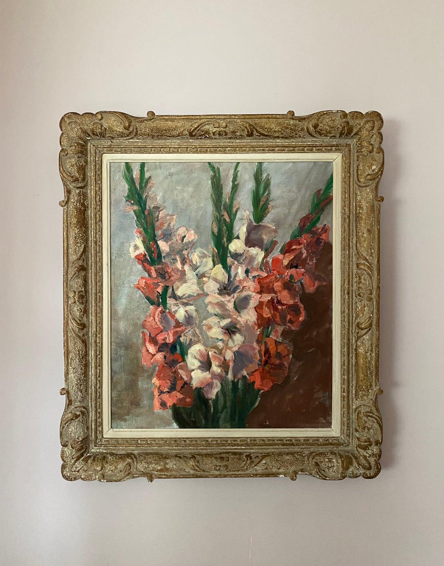 Gladioli in Bloom Oil Painting on Canvas