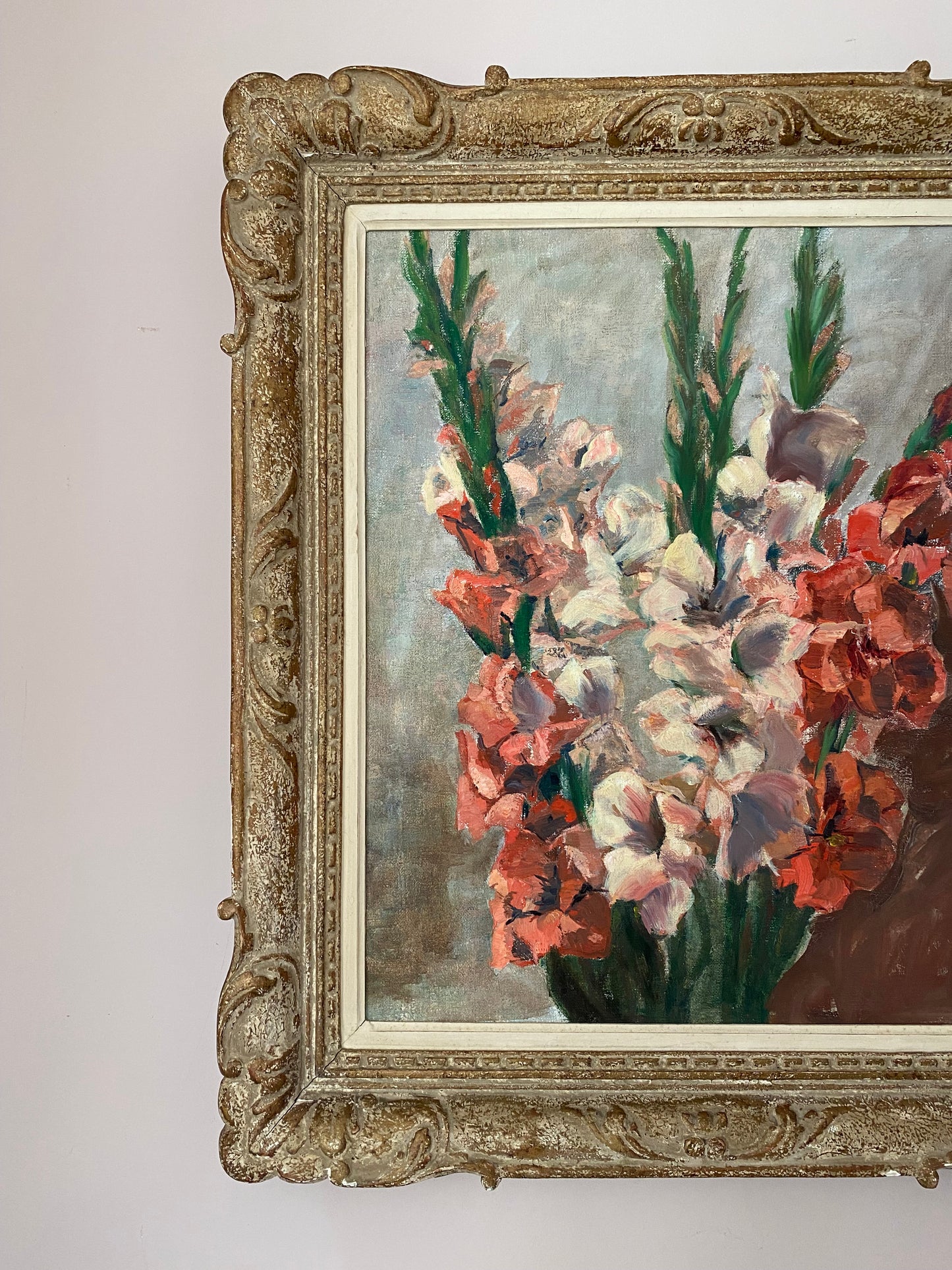 Gladioli in Bloom Oil Painting on Canvas