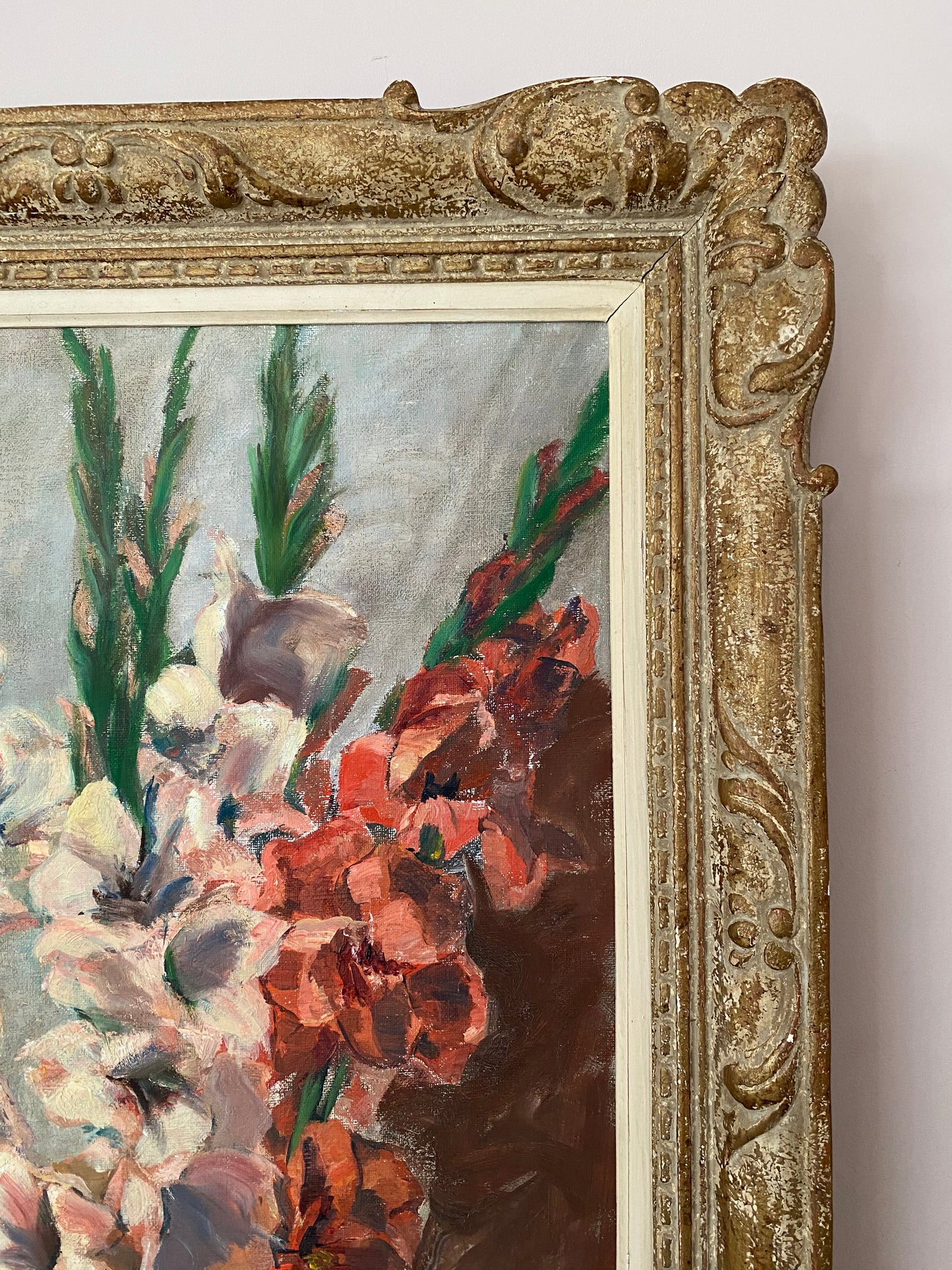 Gladioli in Bloom Oil Painting on Canvas