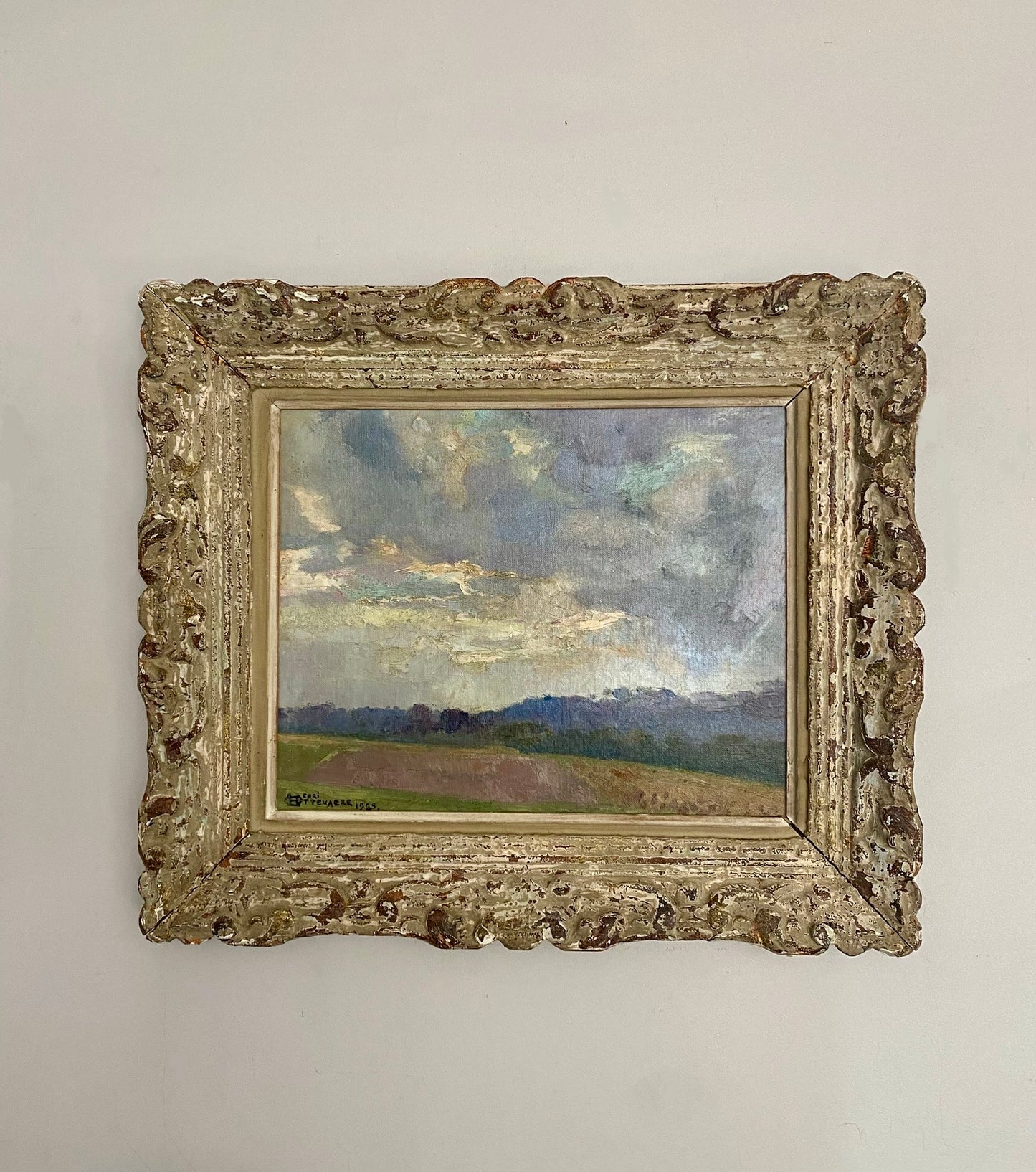 Henri Ottenacre Landscape 1935 Oil Painting