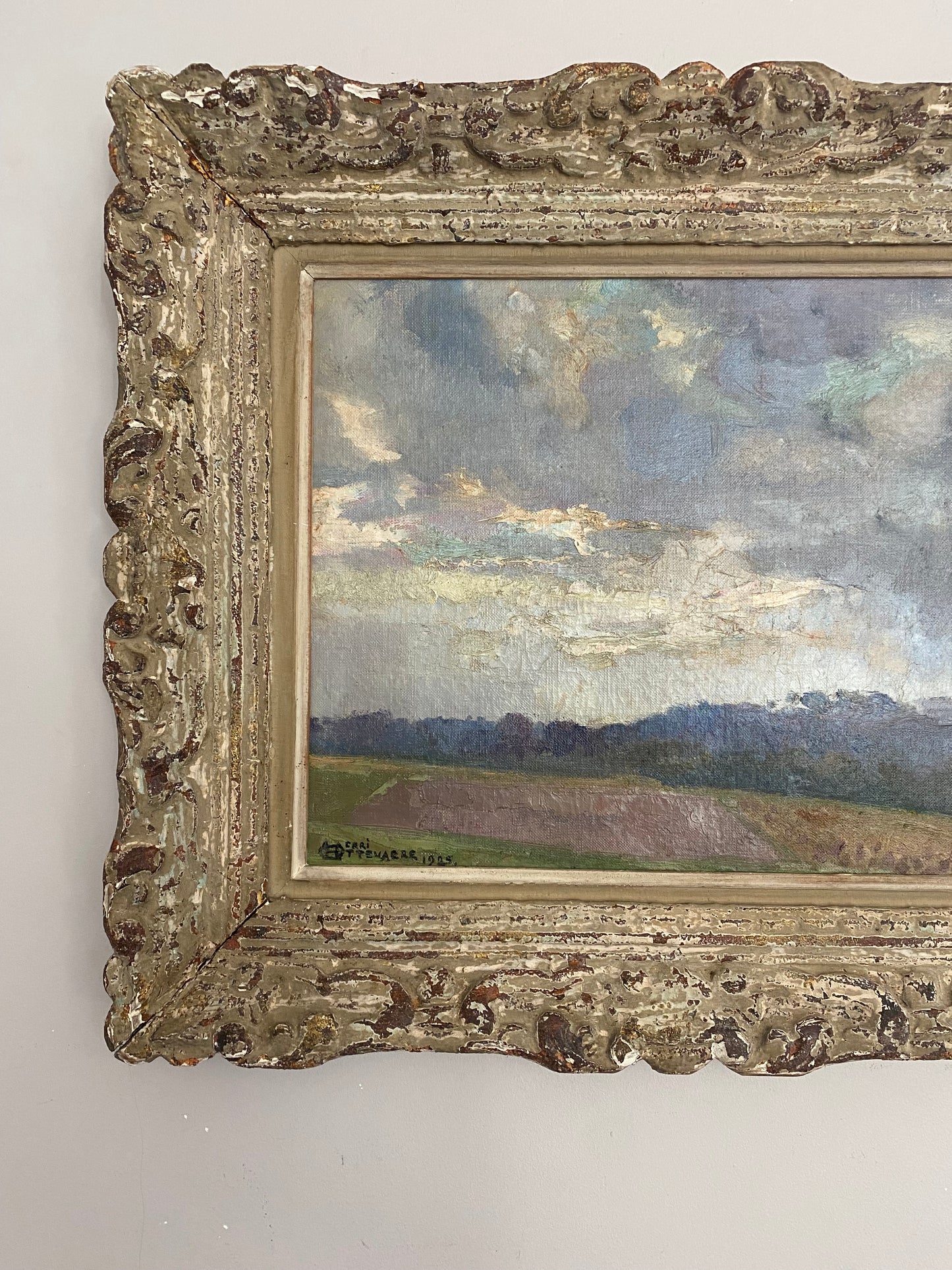 Henri Ottenacre Landscape 1935 Oil Painting
