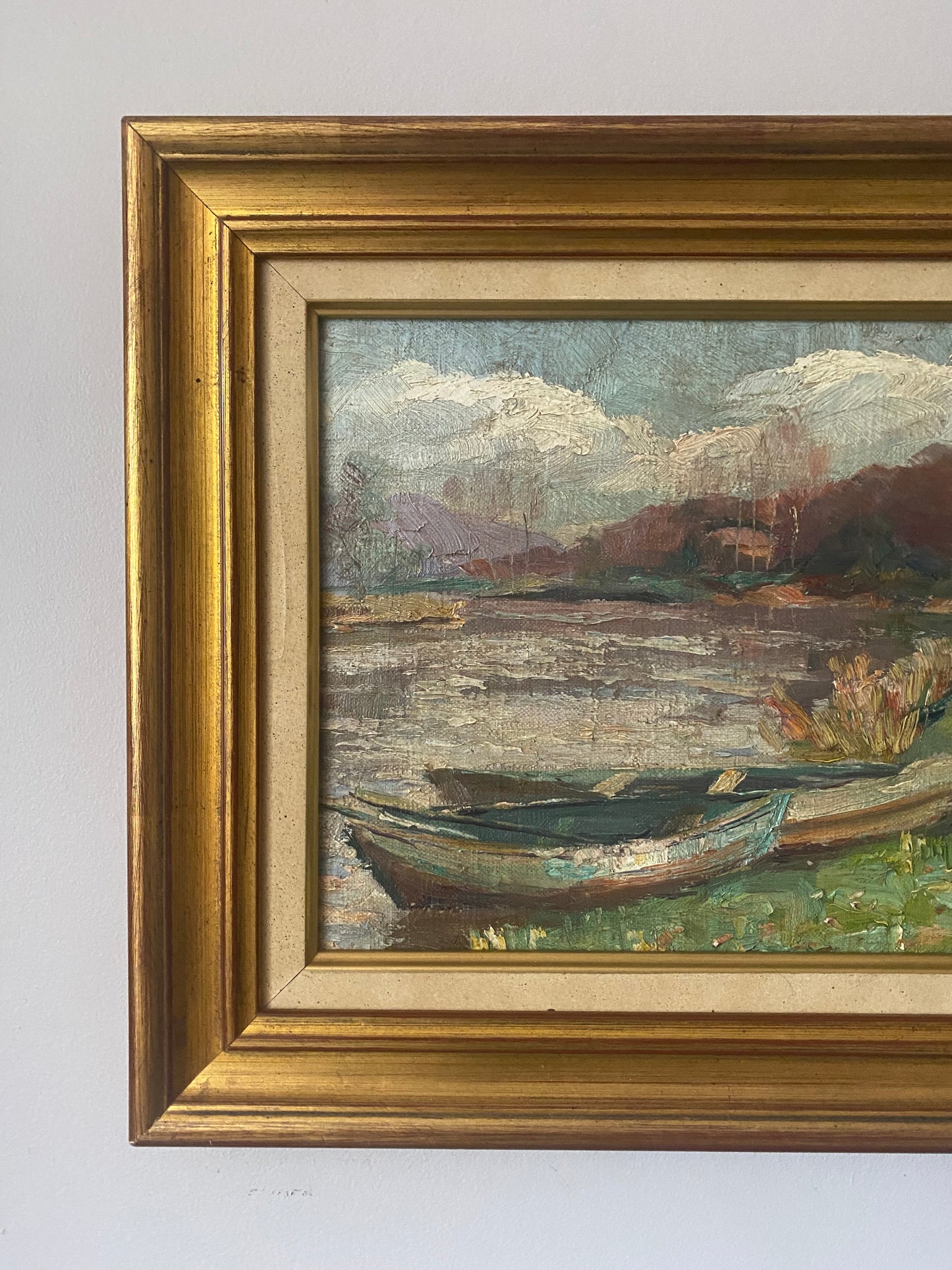 A View from the Bank Oil Painting on Canvas