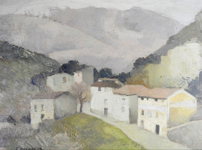 Deshayes Village Landscape Oil Painting on Canvas