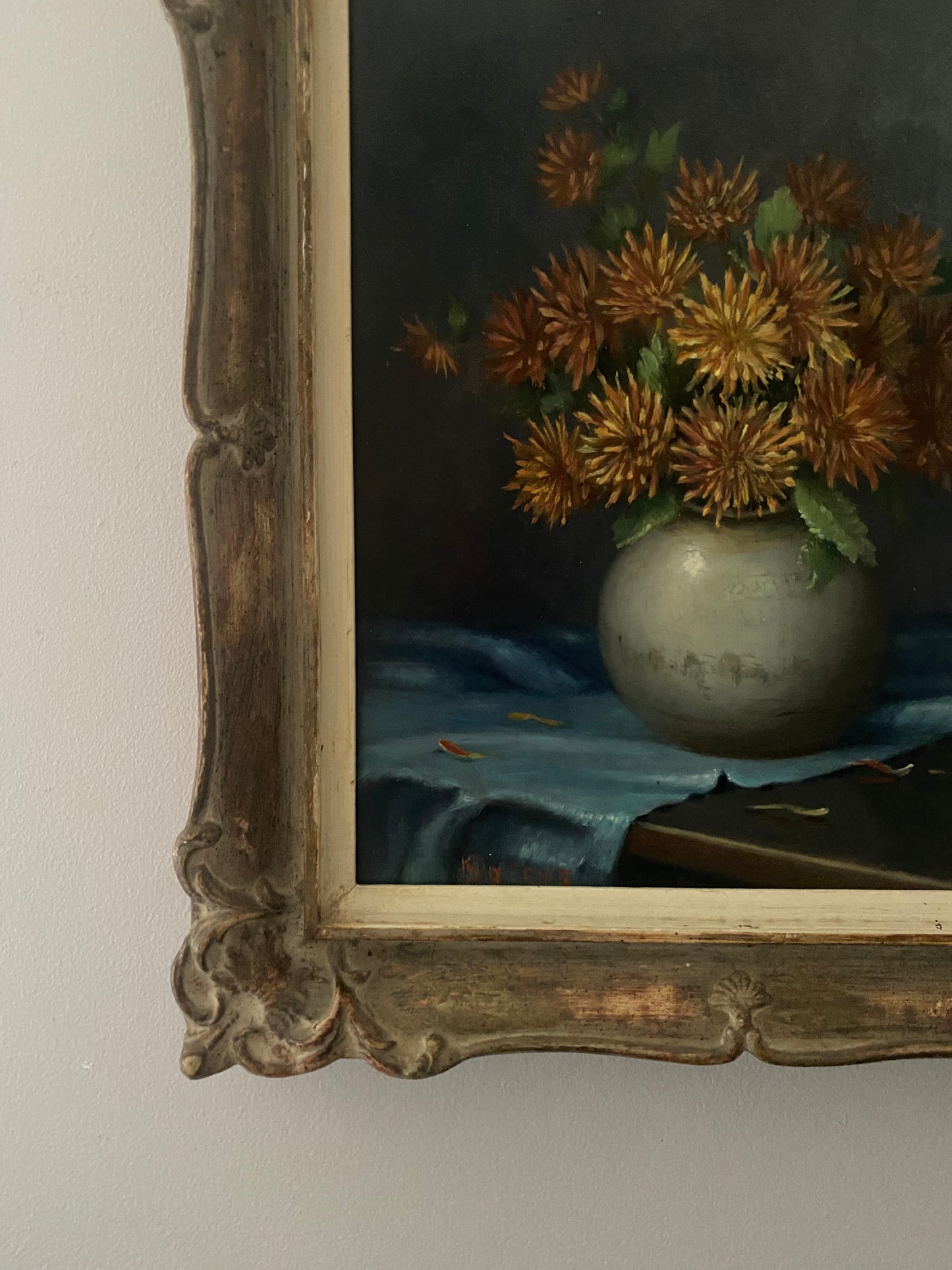 Table of Blooms Oil Painting