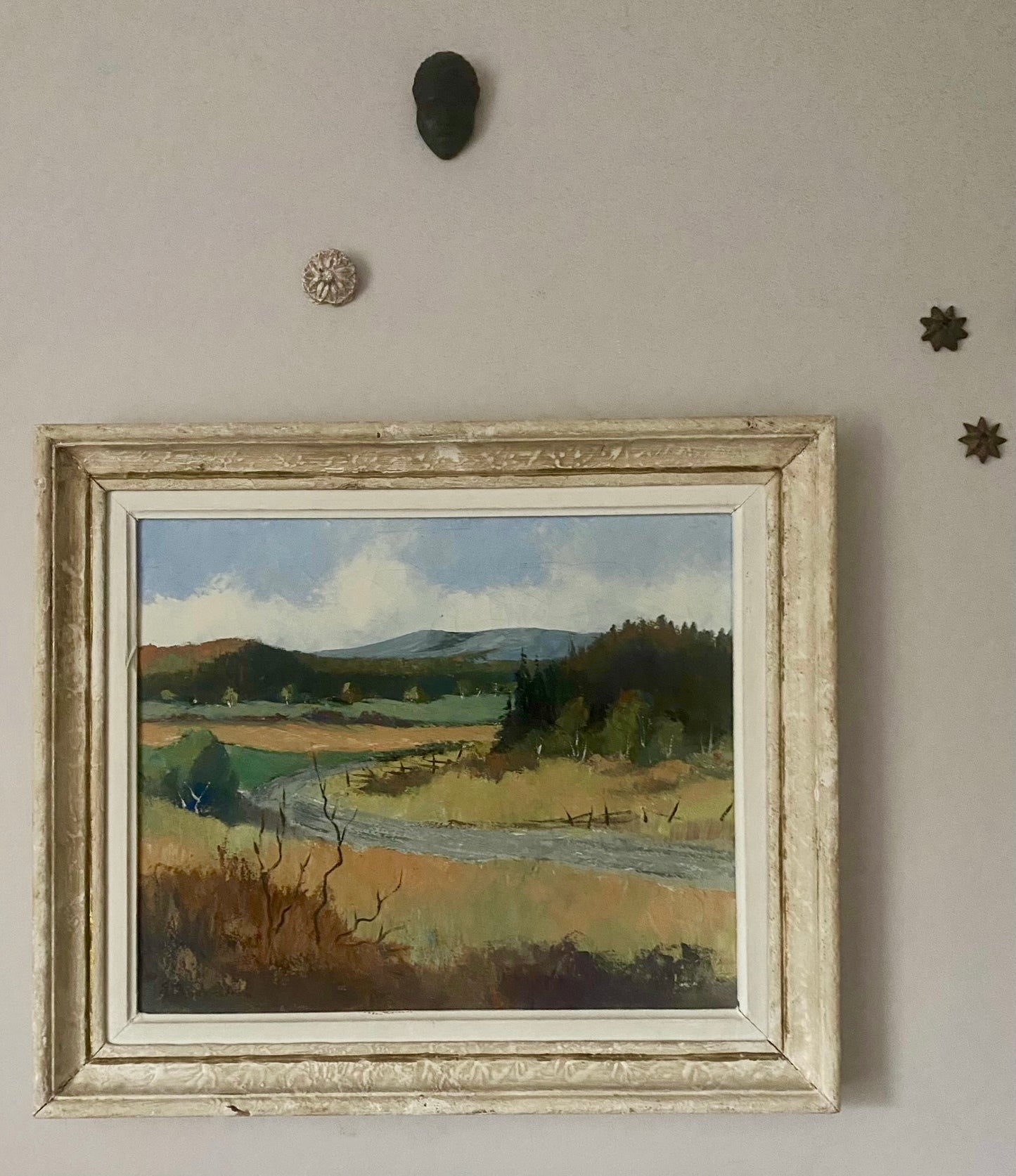 A Stream Runs Through Oil Painting on Canvas